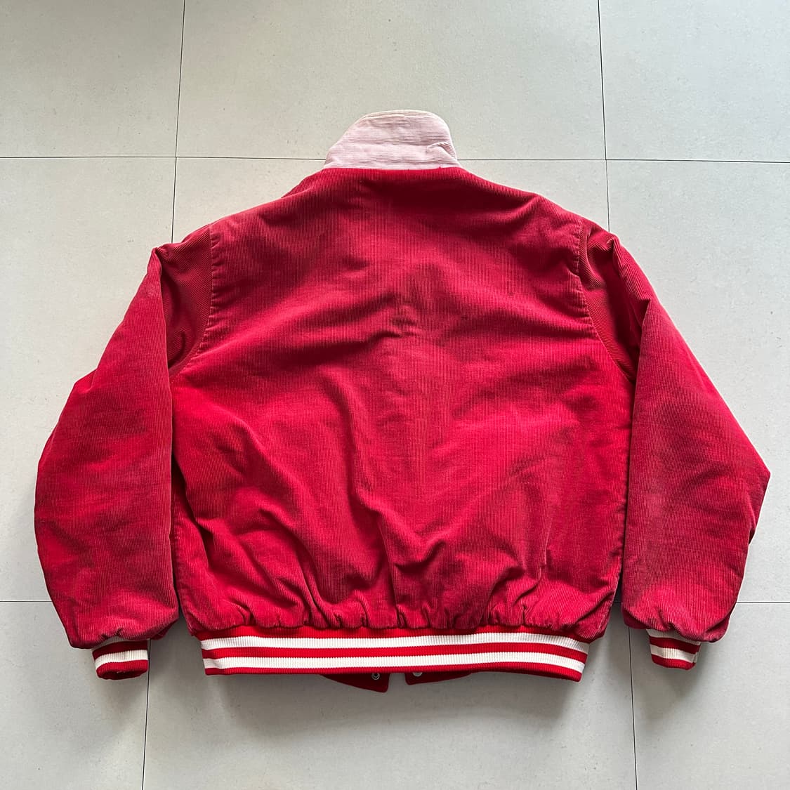 70s USA Birdie 코듀로이 바시티 자켓 레드 L 상품이미지7