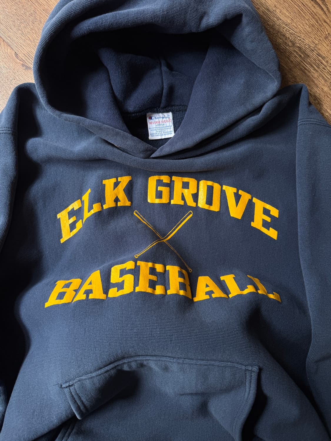 [L]80's 챔피온 리버스위브 베이스볼 후드 티셔츠 상품이미지2