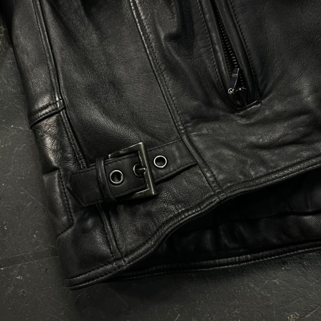 100 본더치 양가죽 라이더 자켓  상품이미지5