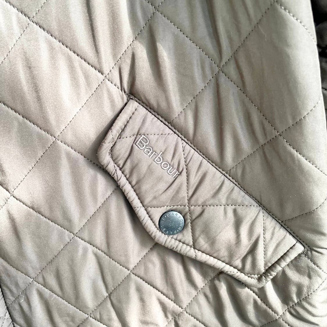 A2 Barbour 바버 브라운컬러 POWELL 퀼팅 자켓 M(95-10 상품이미지4