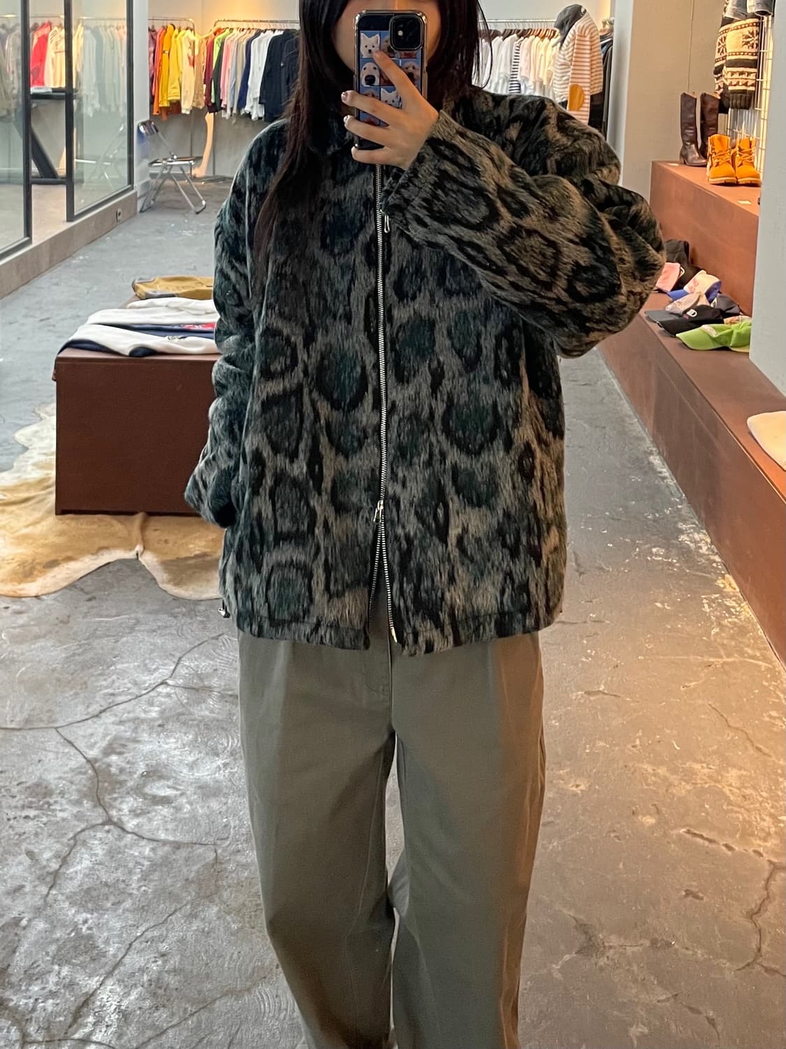 빈티지 투웨이 레오파드 자켓 H409 상품이미지1