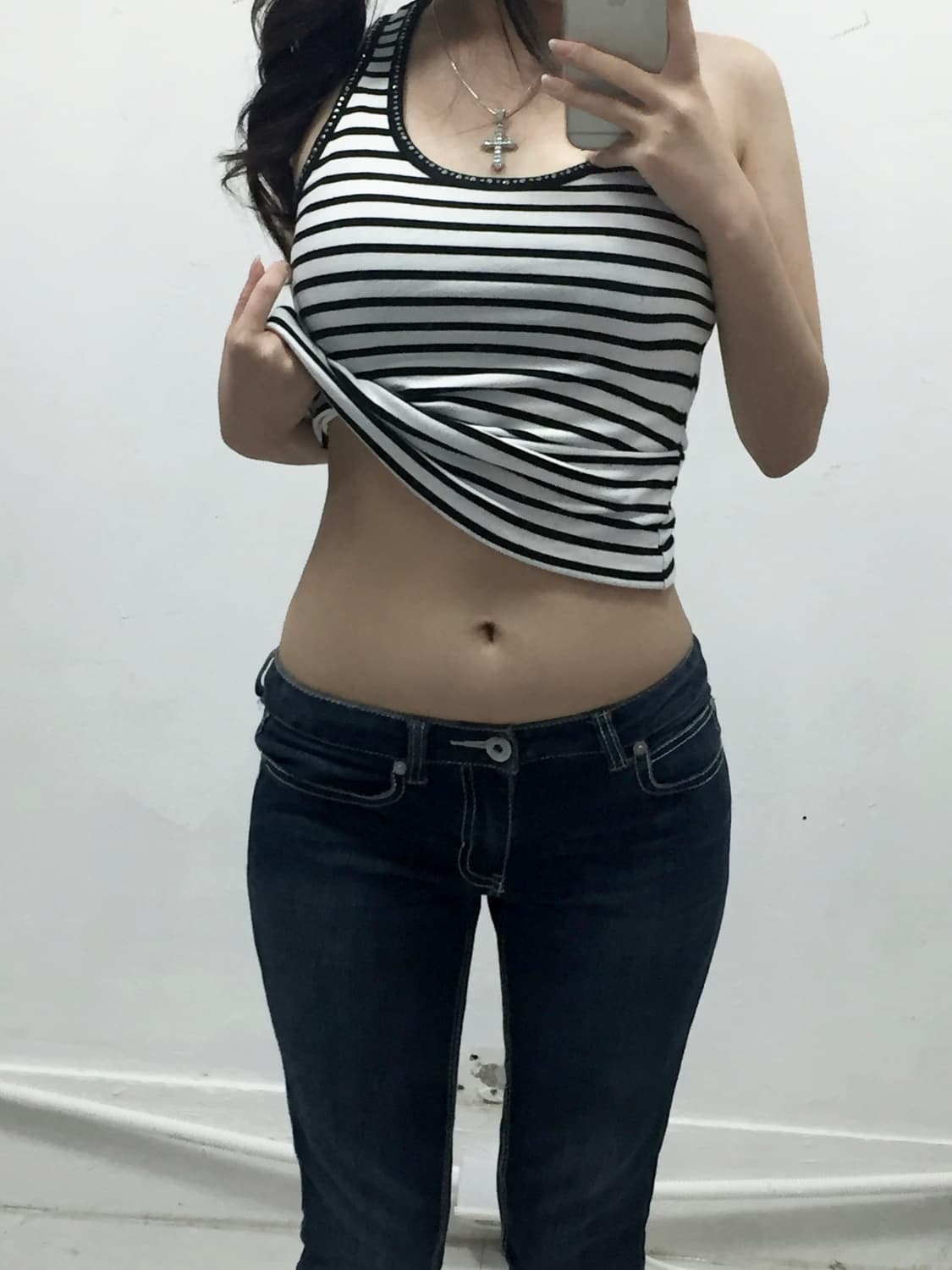 [GUESS] 게스 갸루 y2k 큐빅 데님 팬츠 상품이미지3