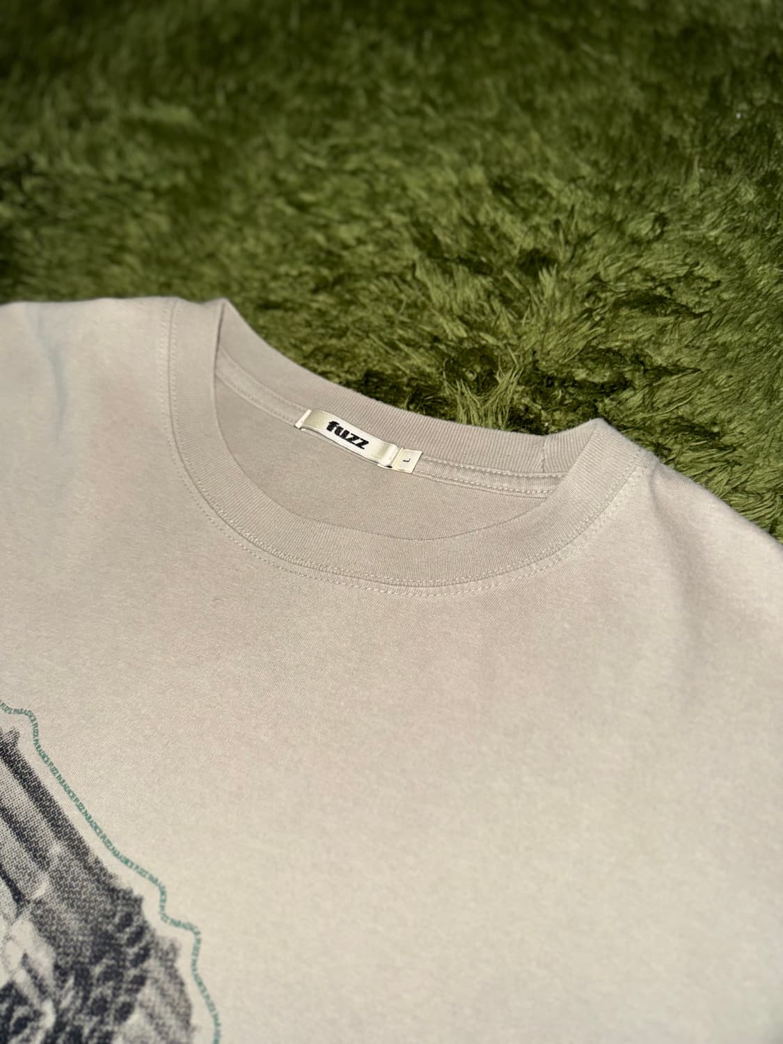 [L] FUZZ 퍼즈 PARADICE 티셔츠 베이지 상품이미지3