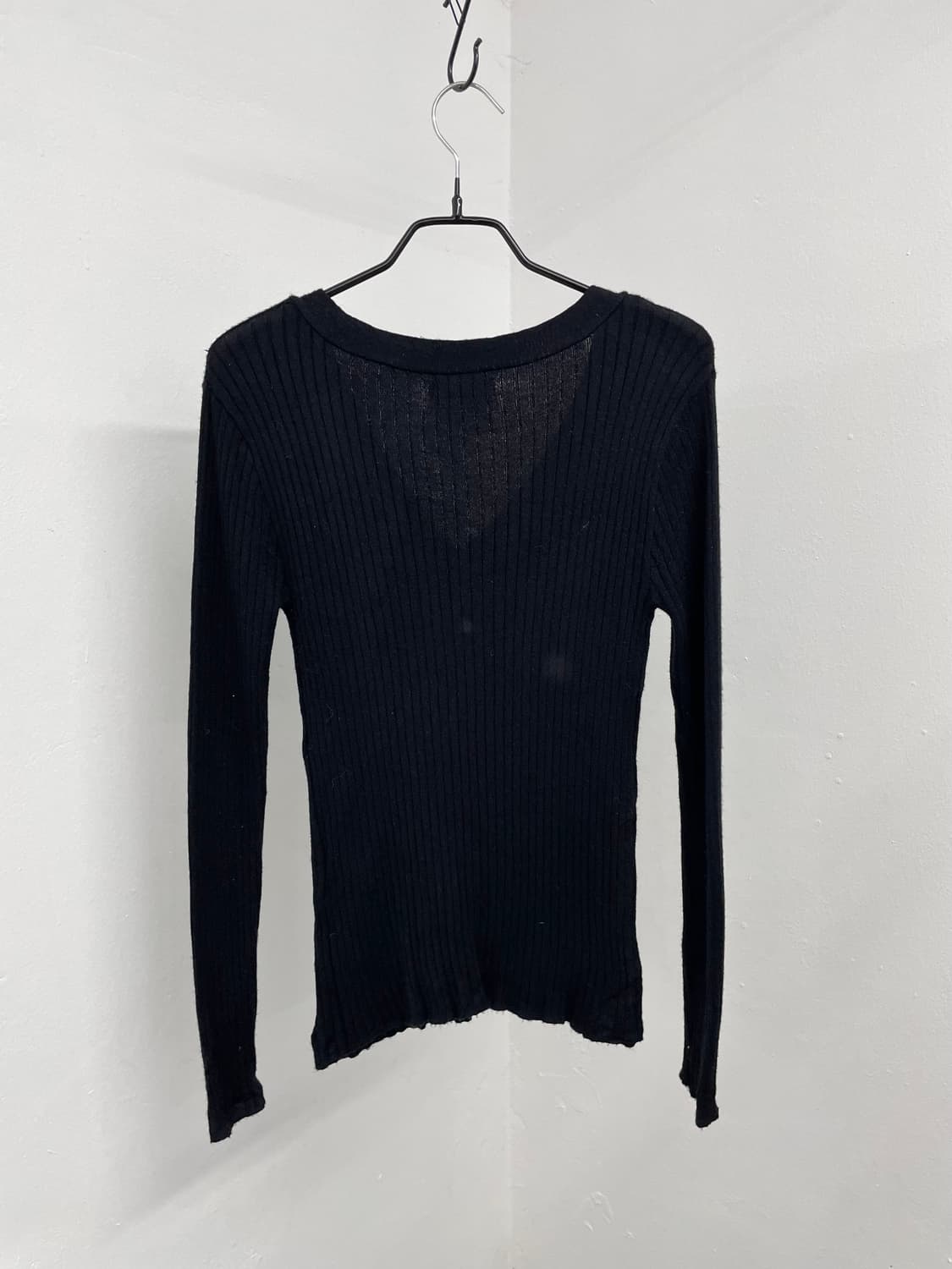 y2k 골지 버튼 탑 상품이미지5