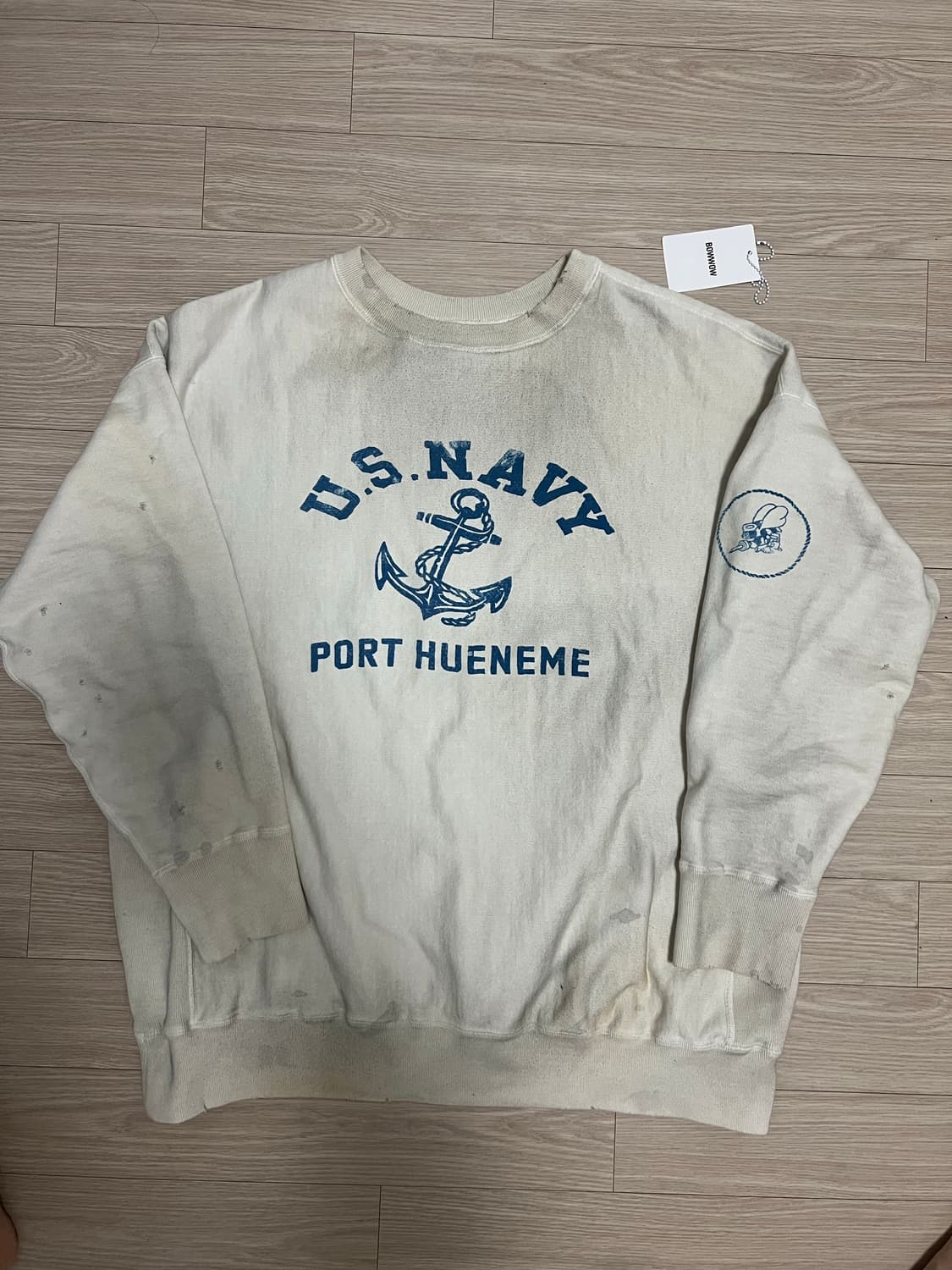 바우와우 빈티지에이징 스웻셔츠 XXL 상품이미지1