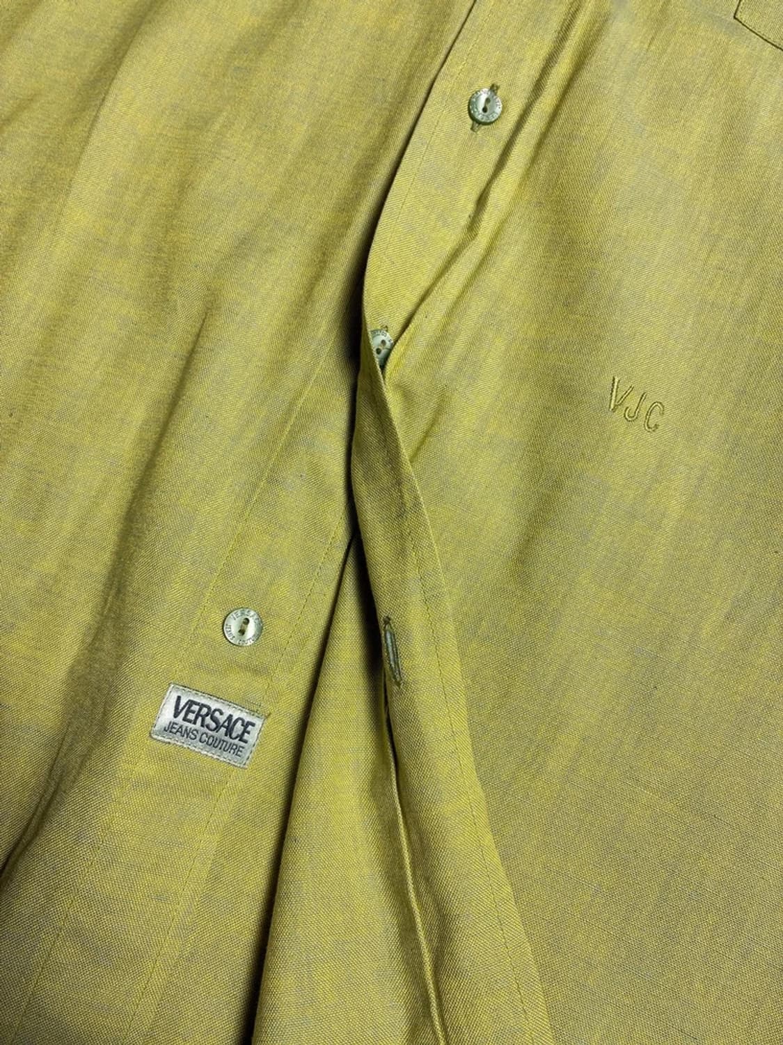 베르사체 Versace 스몰로고 버튼다운 린네 셔츠 R1208 상품이미지4