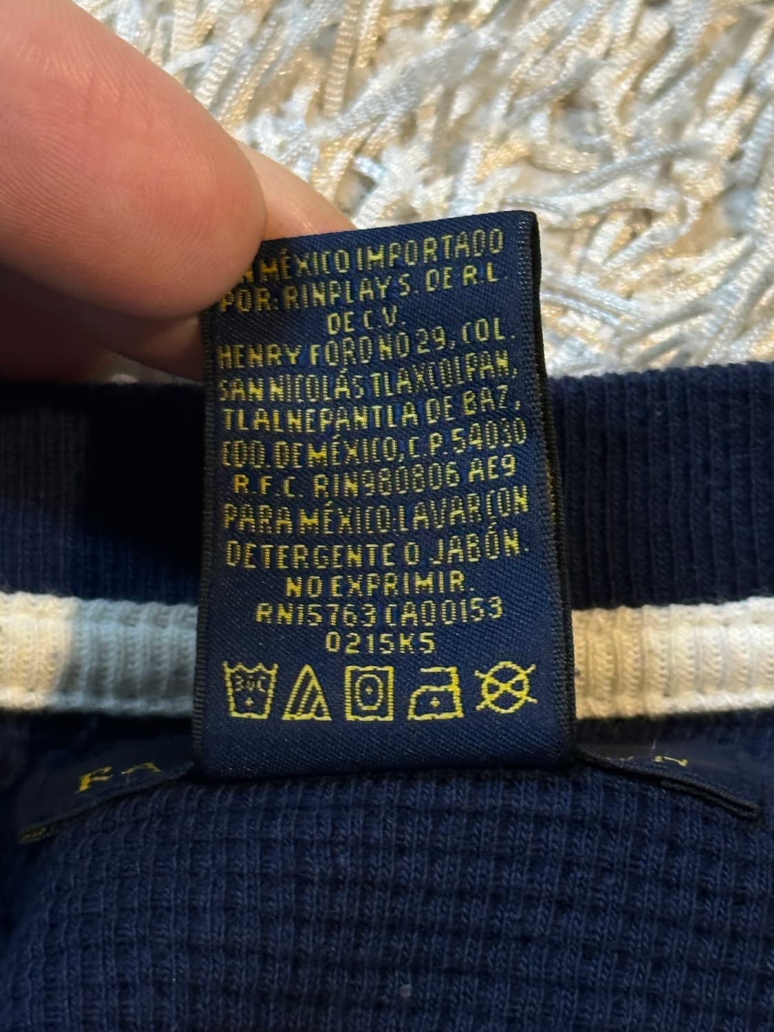 폴로 랄프로렌 POLO 신형 와플 니트 롱슬리브 긴팔 네이비 상품이미지5