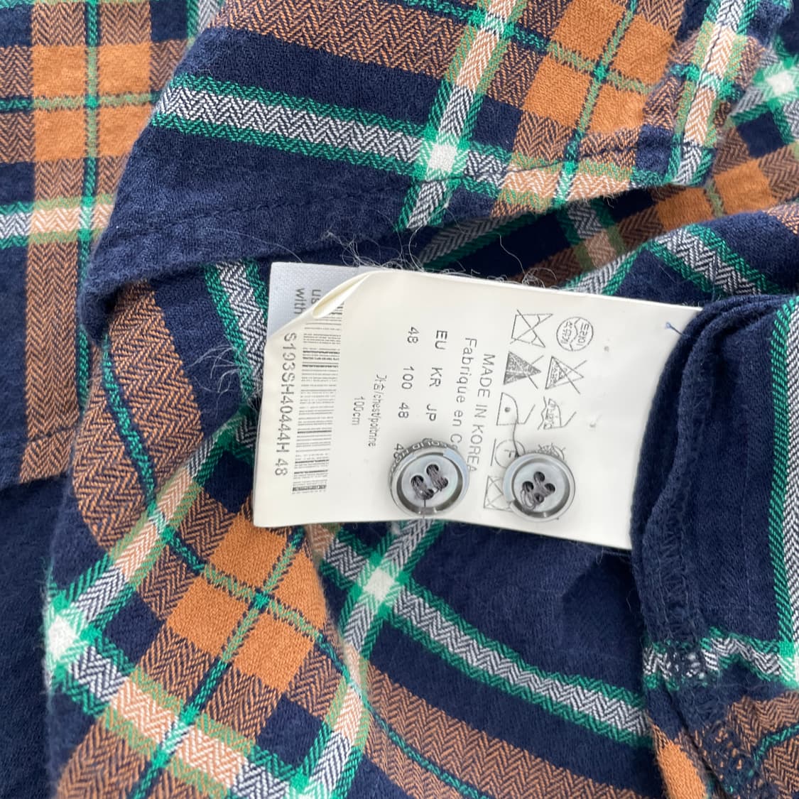 솔리드옴므 체크 쿼터 버튼 셔츠 상품이미지4