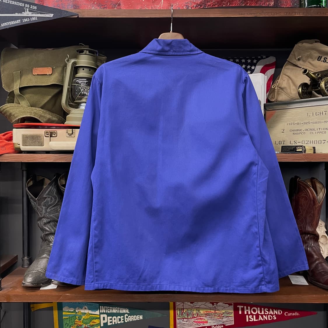 70s 빈티지 USN 스탠실 프렌치 워크 자켓 / 초어 포켓 오리지널 상품이미지2