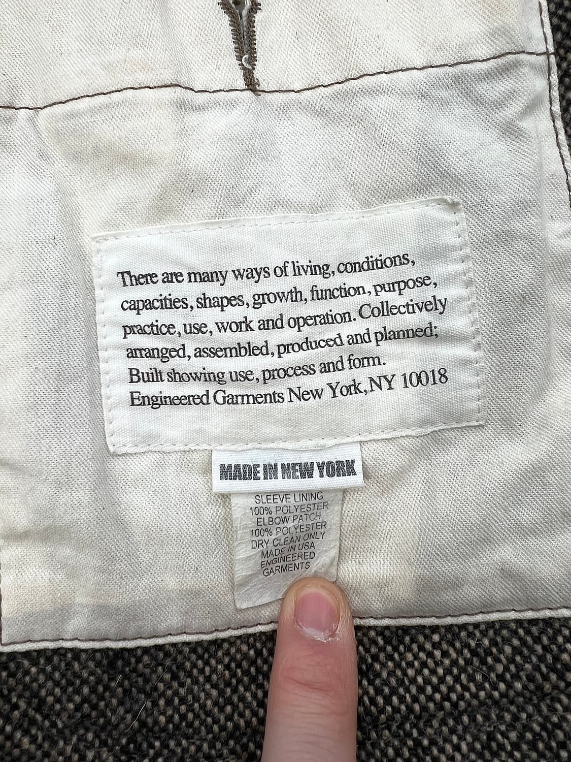 엔지니어드 가먼츠 14fw 홈스펀 울 베드포드 자켓 상품이미지8