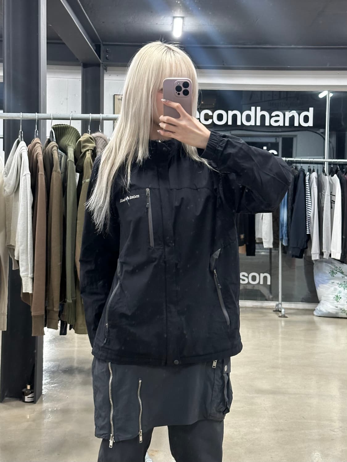 몽벨 고어텍스 블랙 윈드브레이커 자켓 상품이미지3