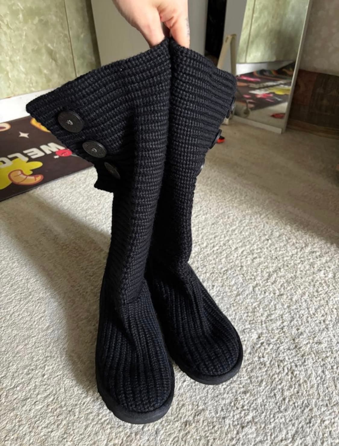 어그 니트 부츠 블랙 230 상품이미지1