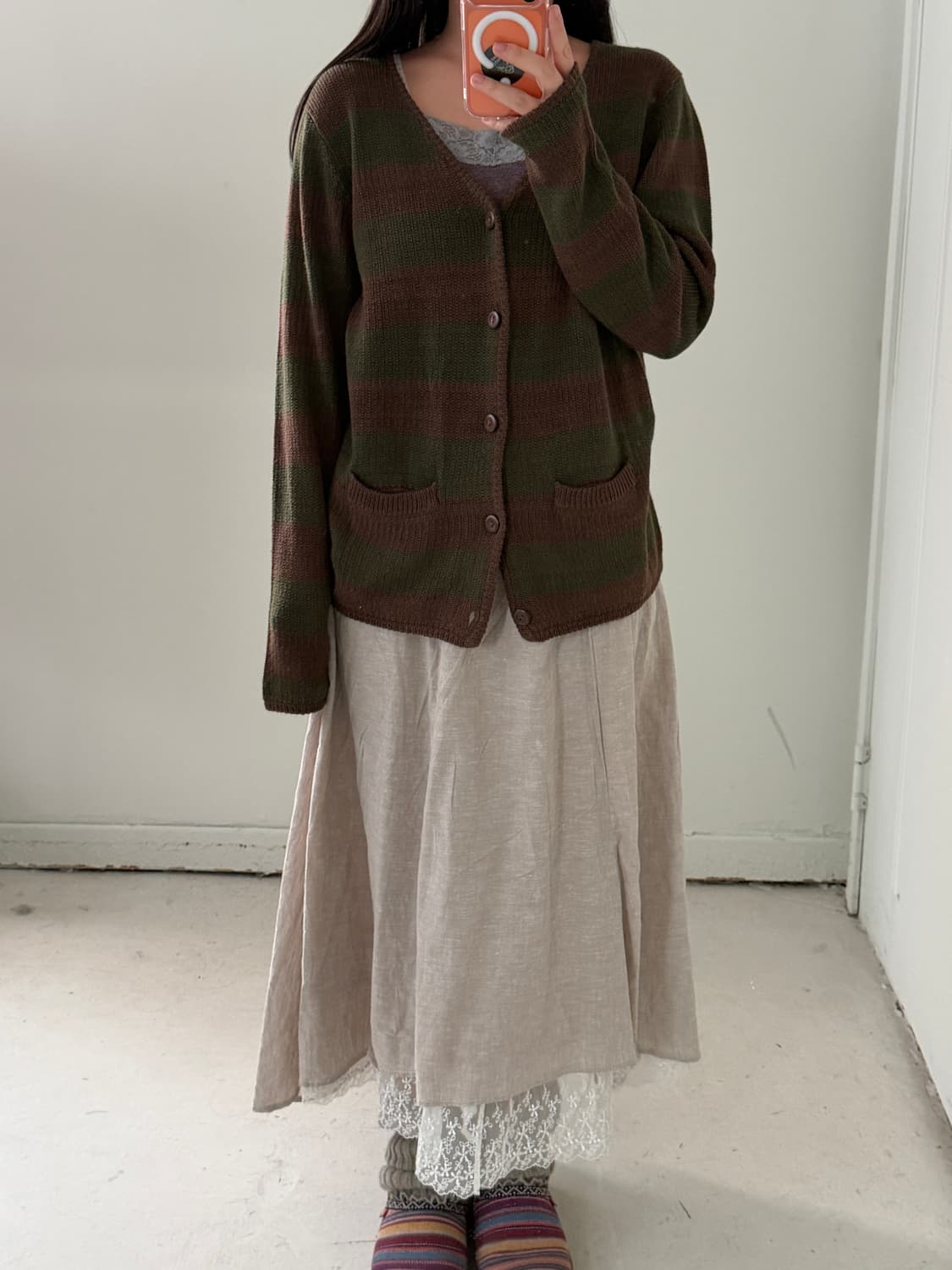 일본빈티지 두쫀쿠 레이스 가디건 세트 상품이미지4