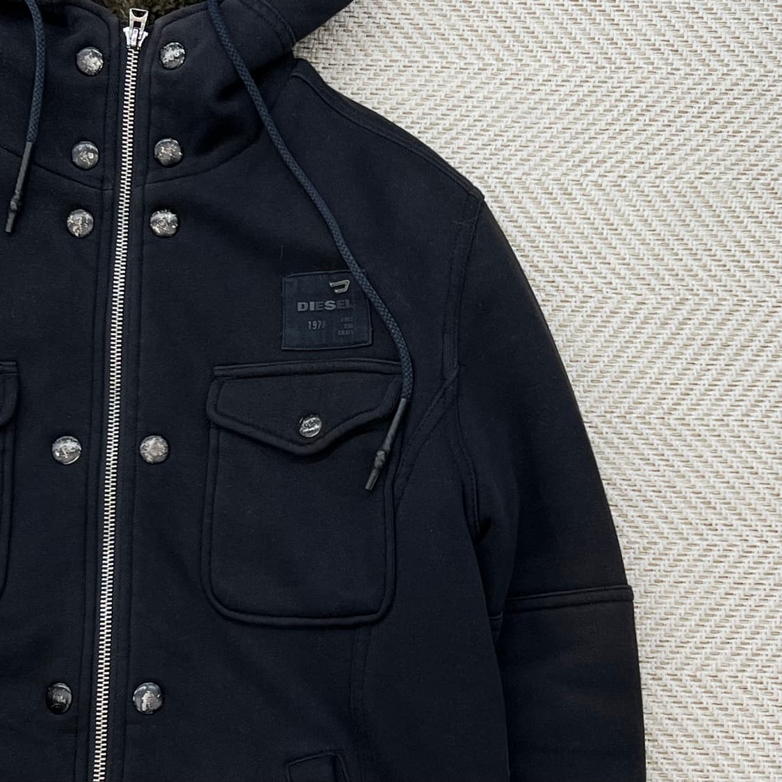 디젤 투포켓 누빔 후드집업 r2526 상품이미지5