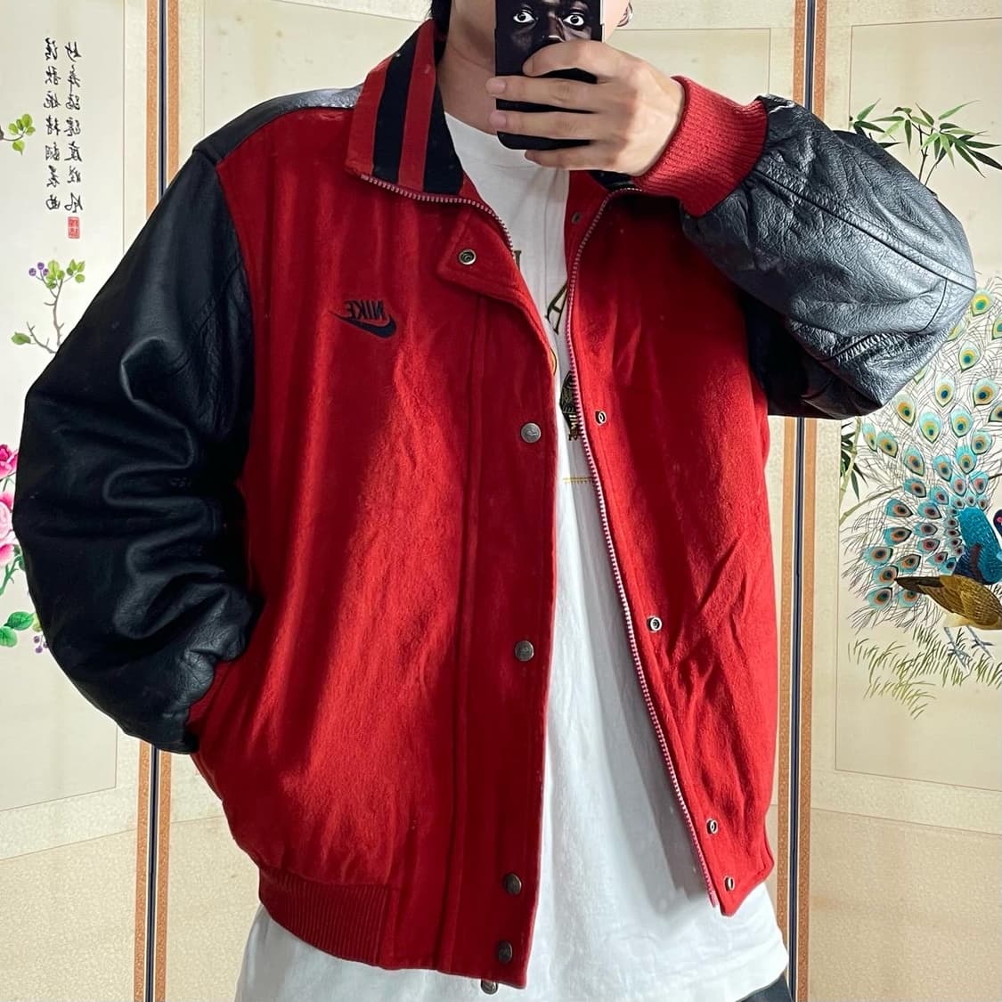 1990s 나이키 NIKE 소가죽 배스킷볼 자켓 상품이미지2