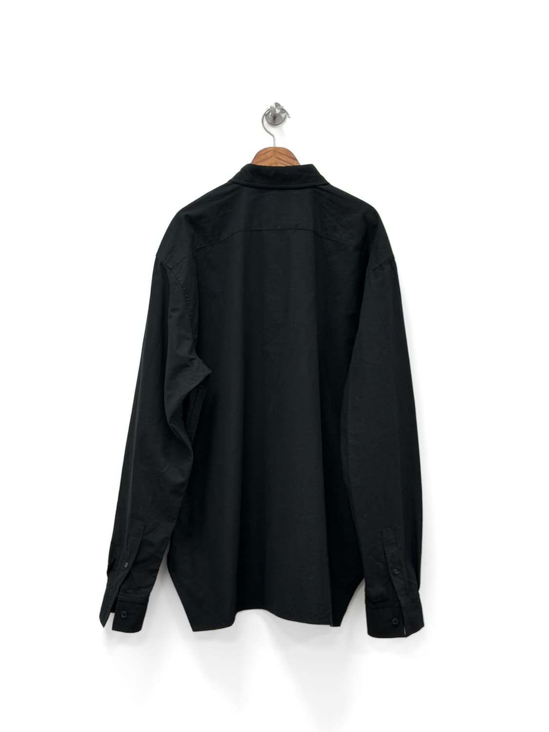 아크네 스튜디오 페이스 패치 오버핏 셔츠 블랙 상품이미지3