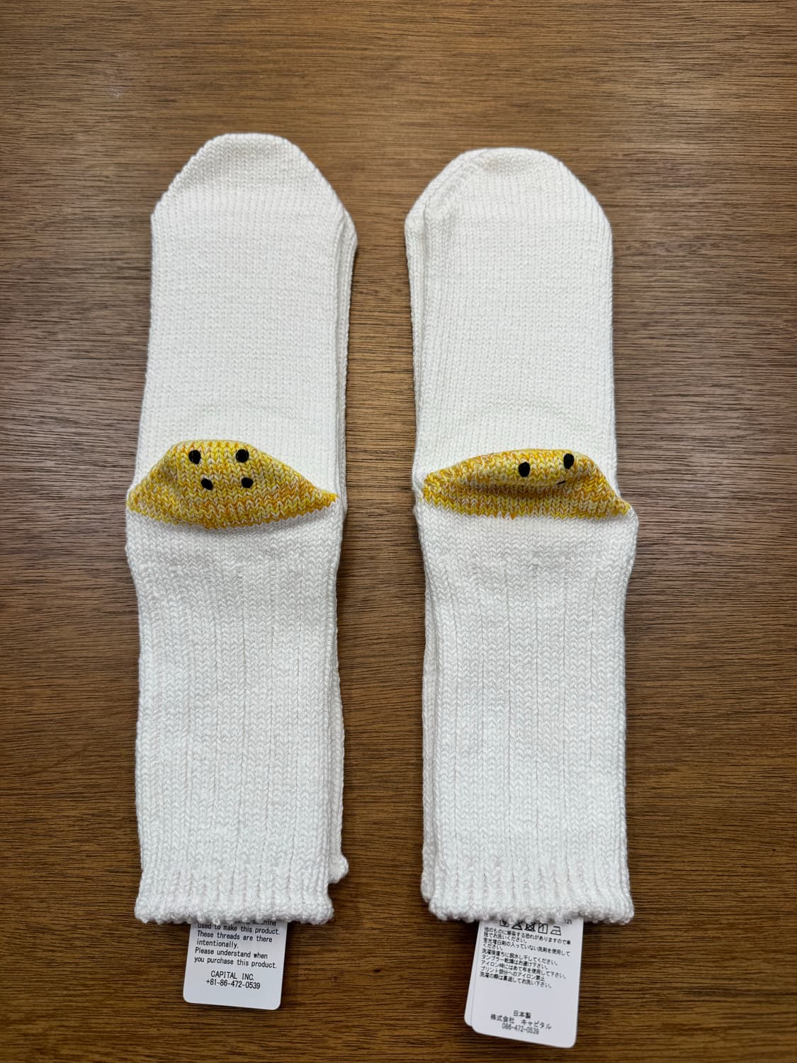 [OS] 캐피탈 56 피스 3×1 립 레인보위 해피 힐 삭스 화이트 상품이미지3