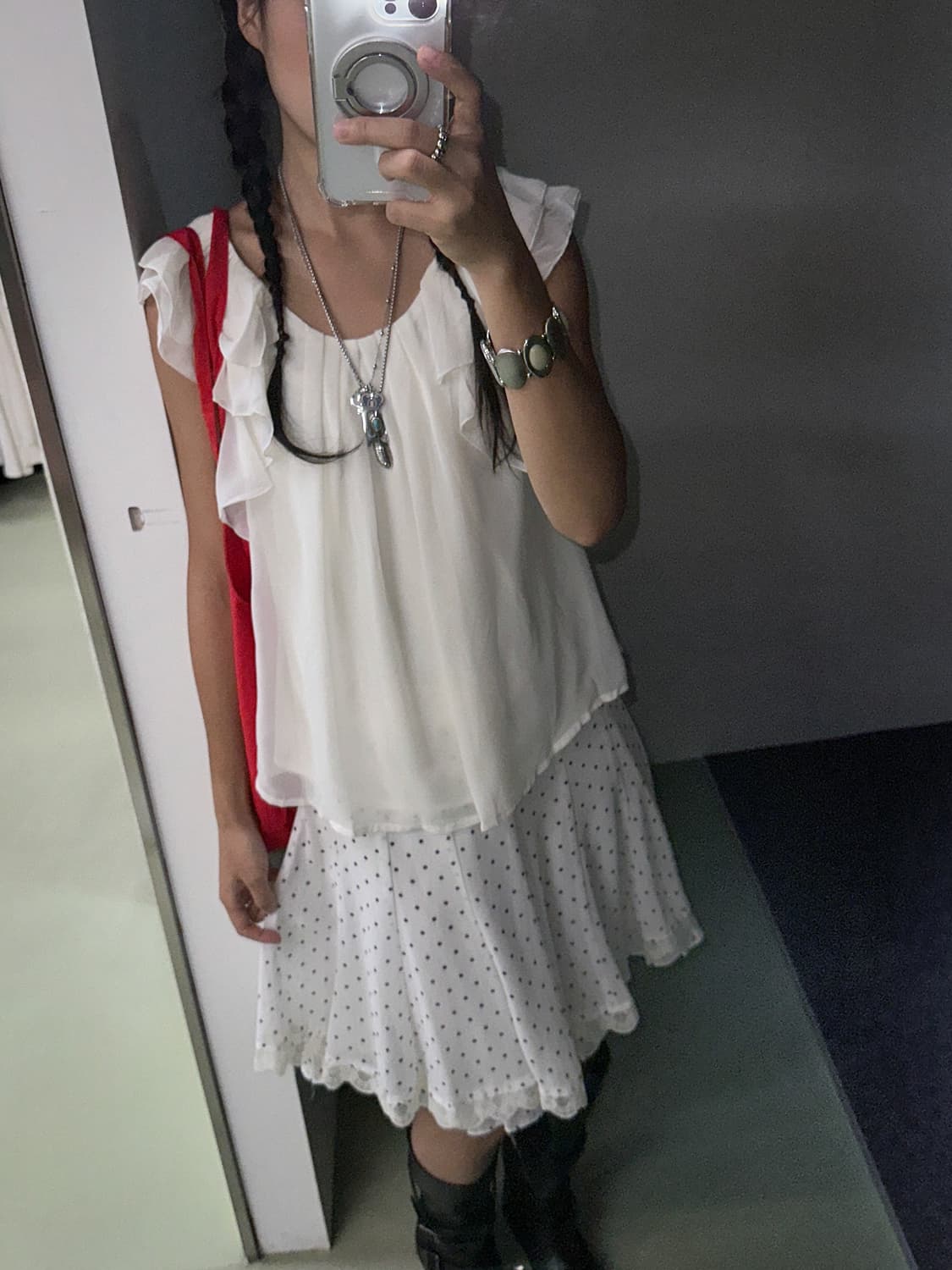 ivory frill sleeve top 상품이미지4