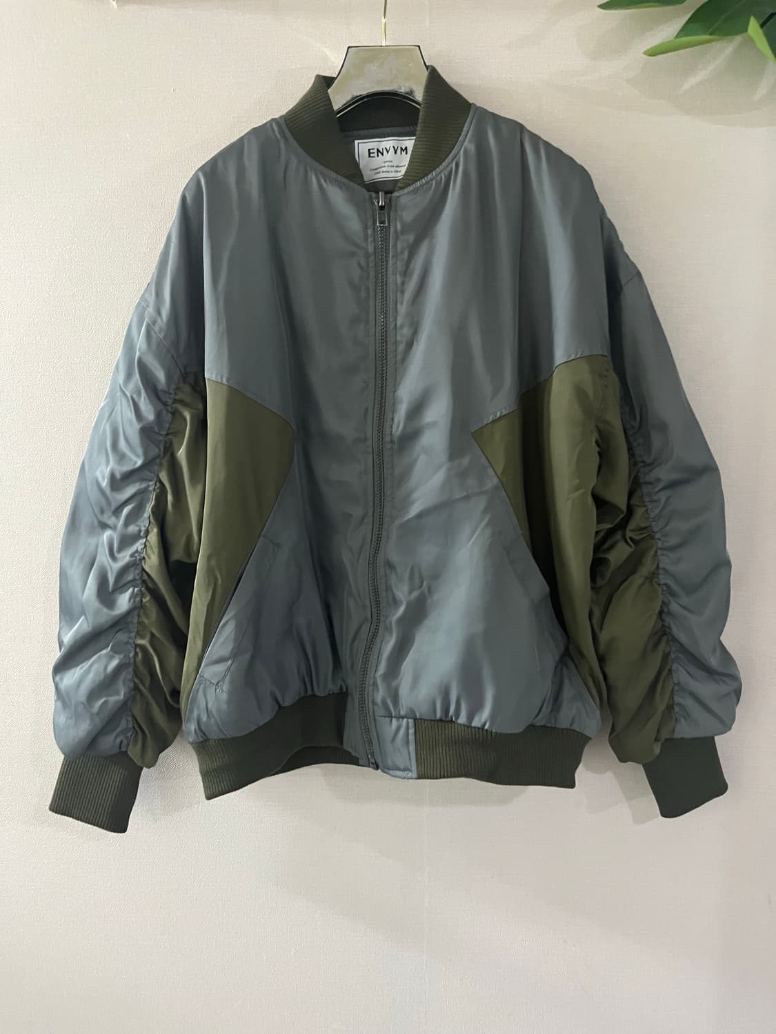 ENVYM  카키배색집업점퍼 상품이미지1