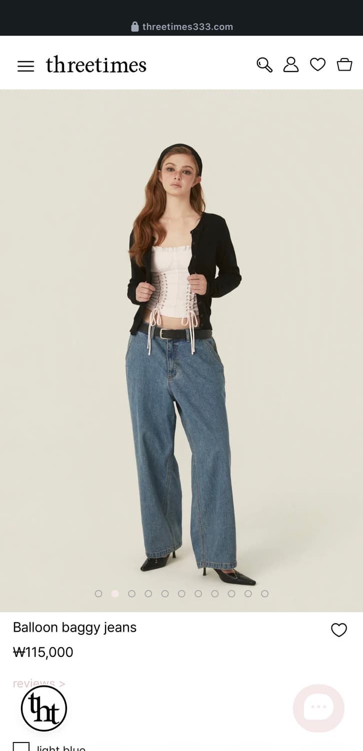 쓰리타임즈 벌룬베기진 스몰 상품이미지2