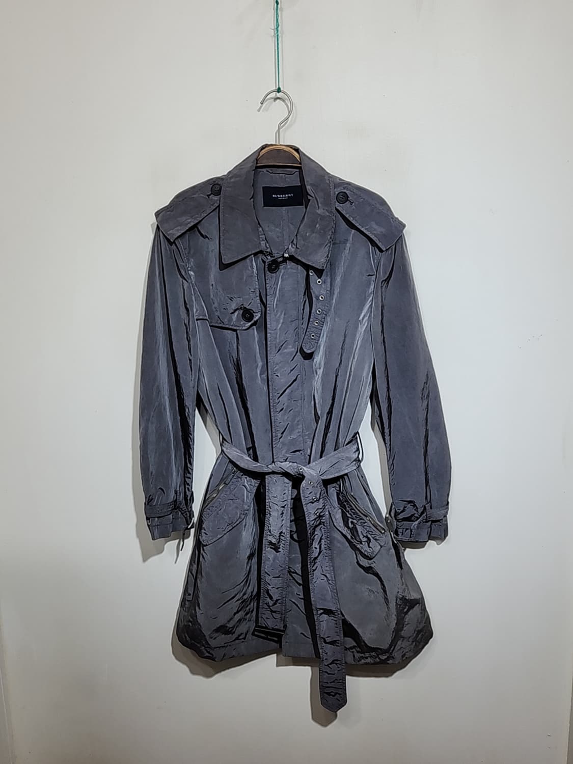 (L) 버버리 코트 싱글 벨트 견장 이태리판  상품이미지1