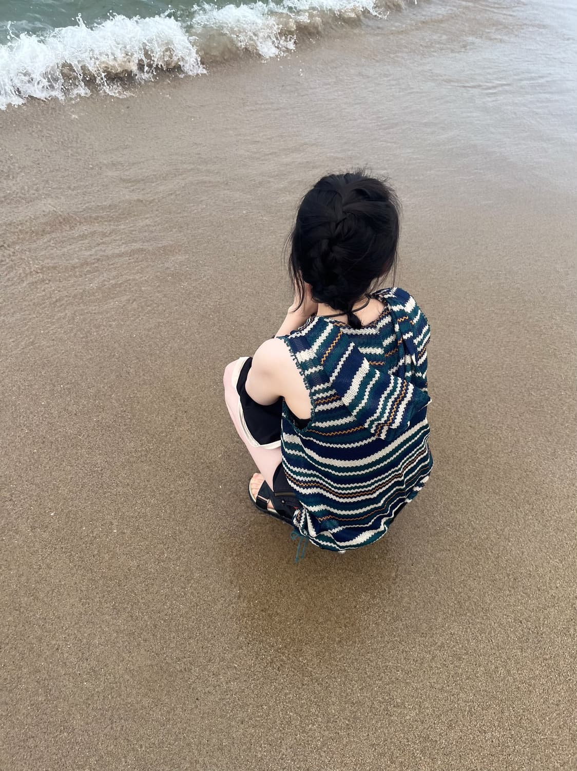 빈티지 스트링 후드 슬리브리스 상품이미지4