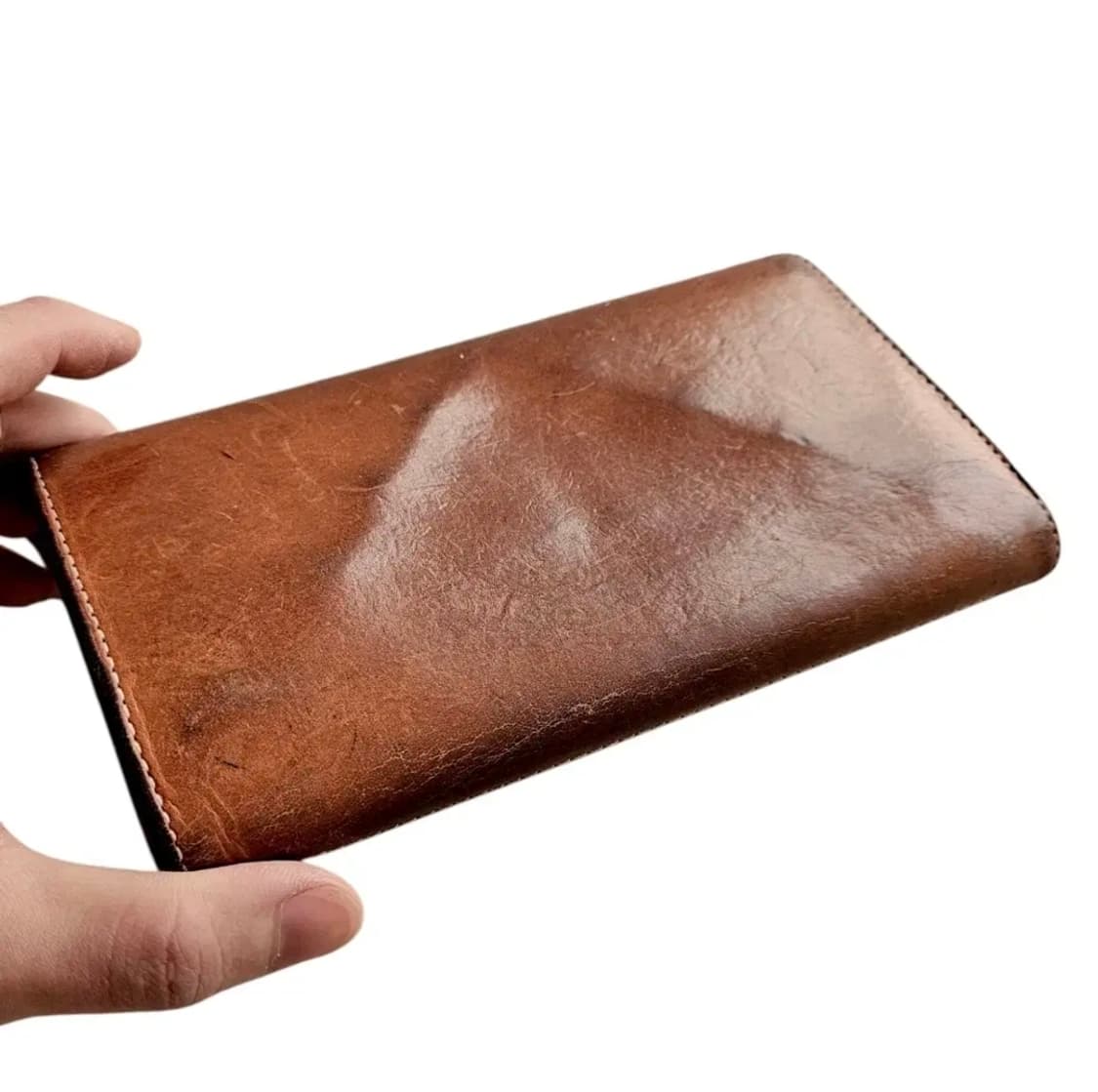 헨더스킴 원피스 월넛브라운 소가죽 장지갑 상품이미지2