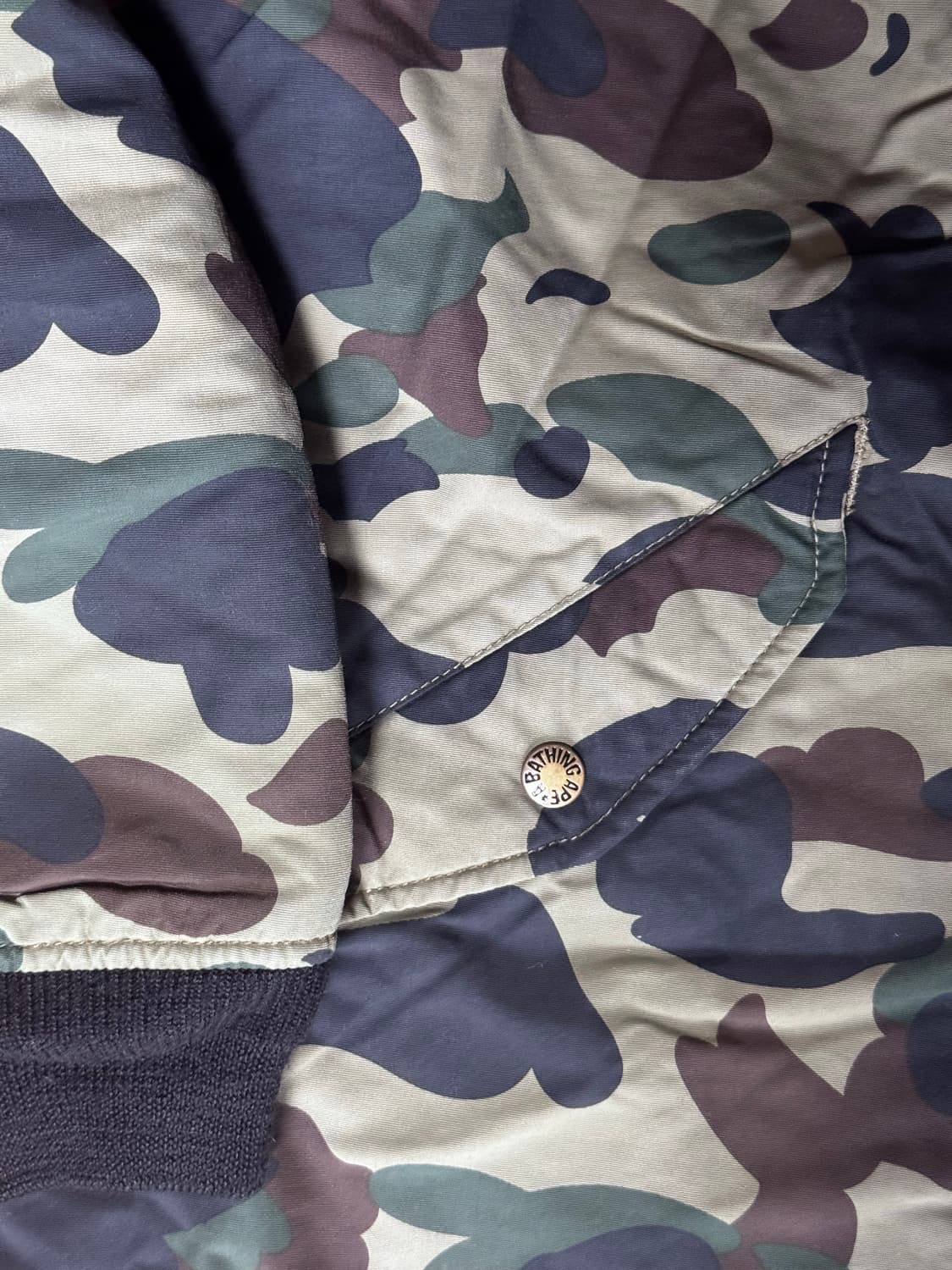 베이프 녹계 롱패딩 상품이미지4