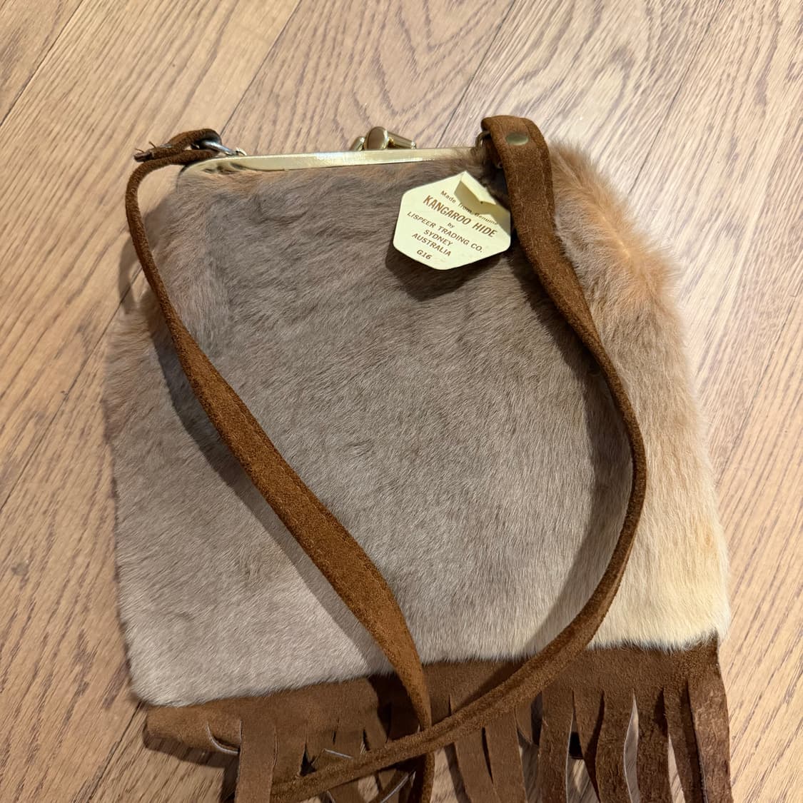 LISPEER TRADING 빈티지 스타일 스웨이드 미니 크로스백 상품이미지3