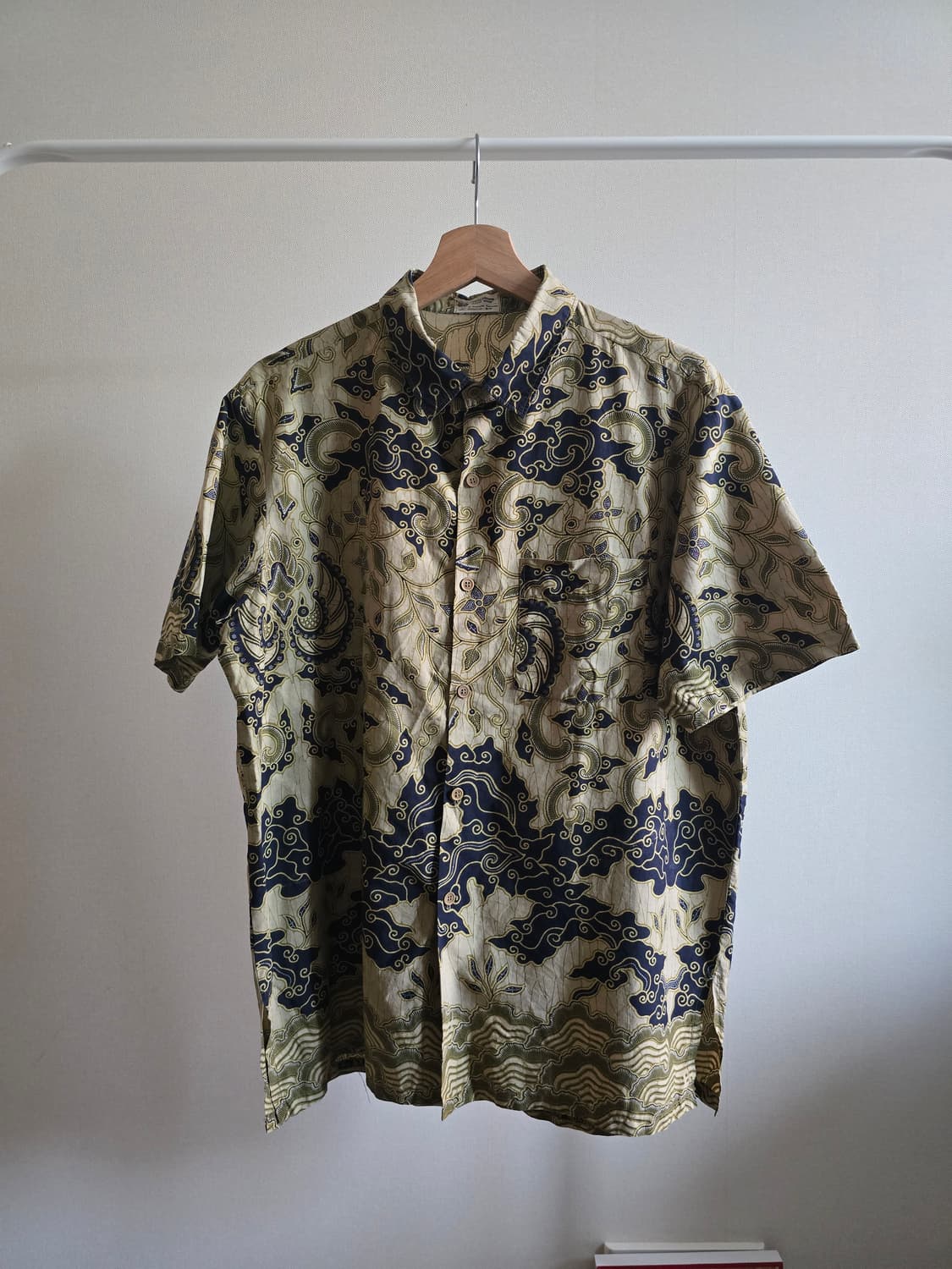 [Vintage] Pekalongan Batik 바틱 Half Shirt 상품이미지4