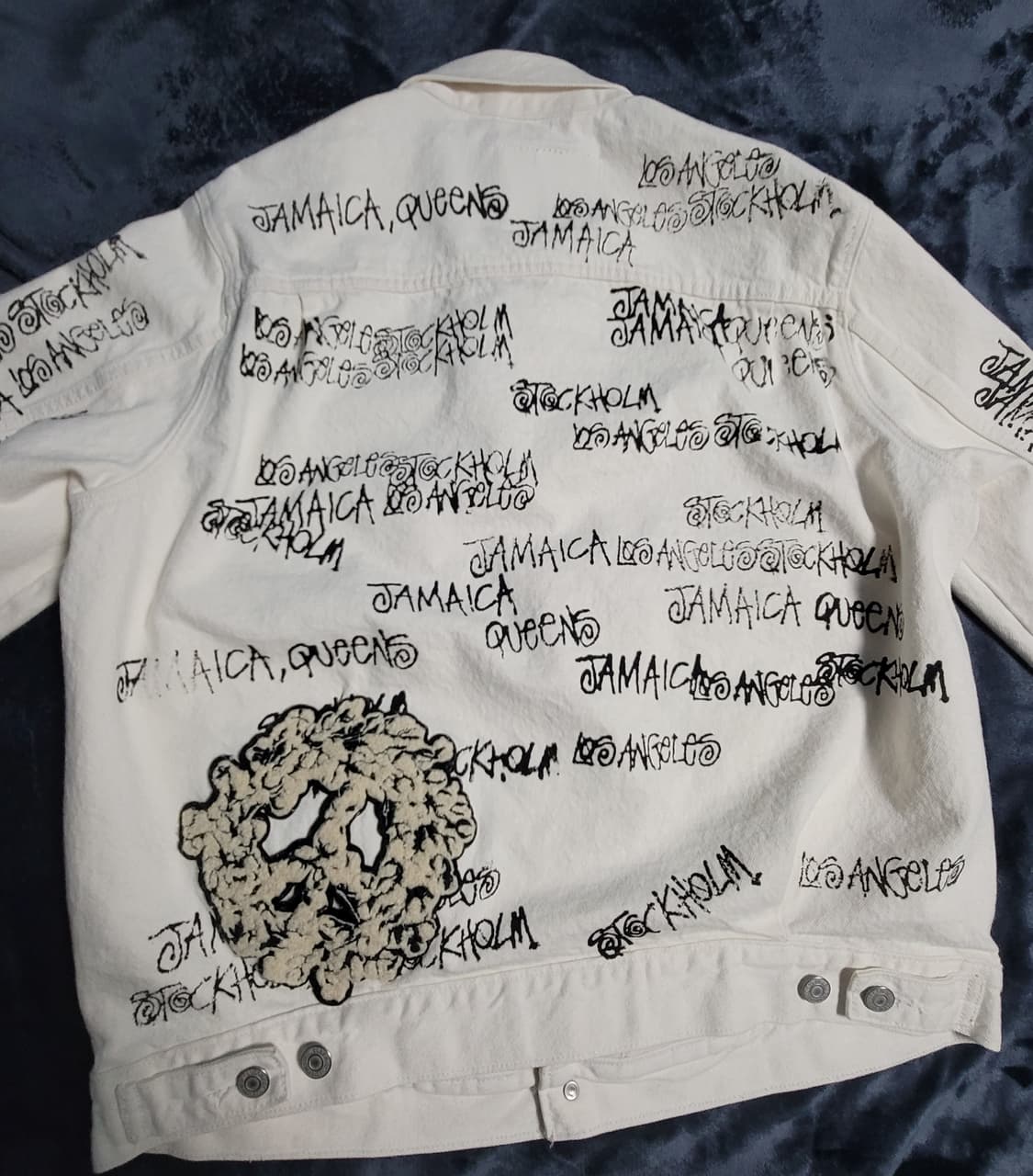 스투시 x 아워레가시 x 데님 티어스 TTL 데님 자켓 화이트 M 상품이미지7