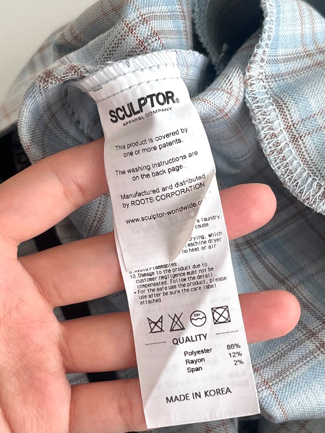 S) 스컬프터 체크 와이드 팬츠 블루 상품이미지7