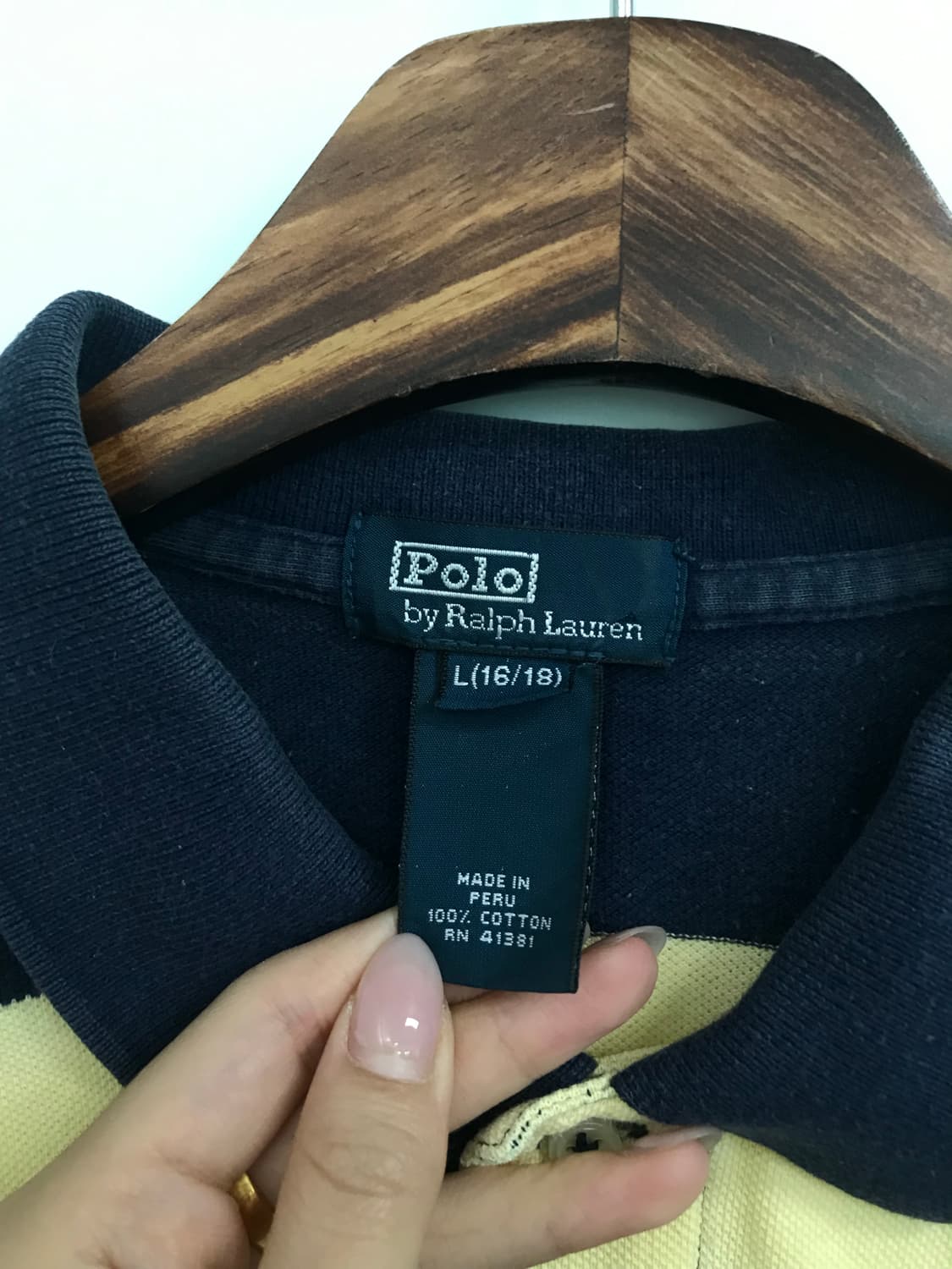 폴로 랄프로렌 자수로고 단가라 럭비 피케 반팔 카라 티셔츠 상품이미지4