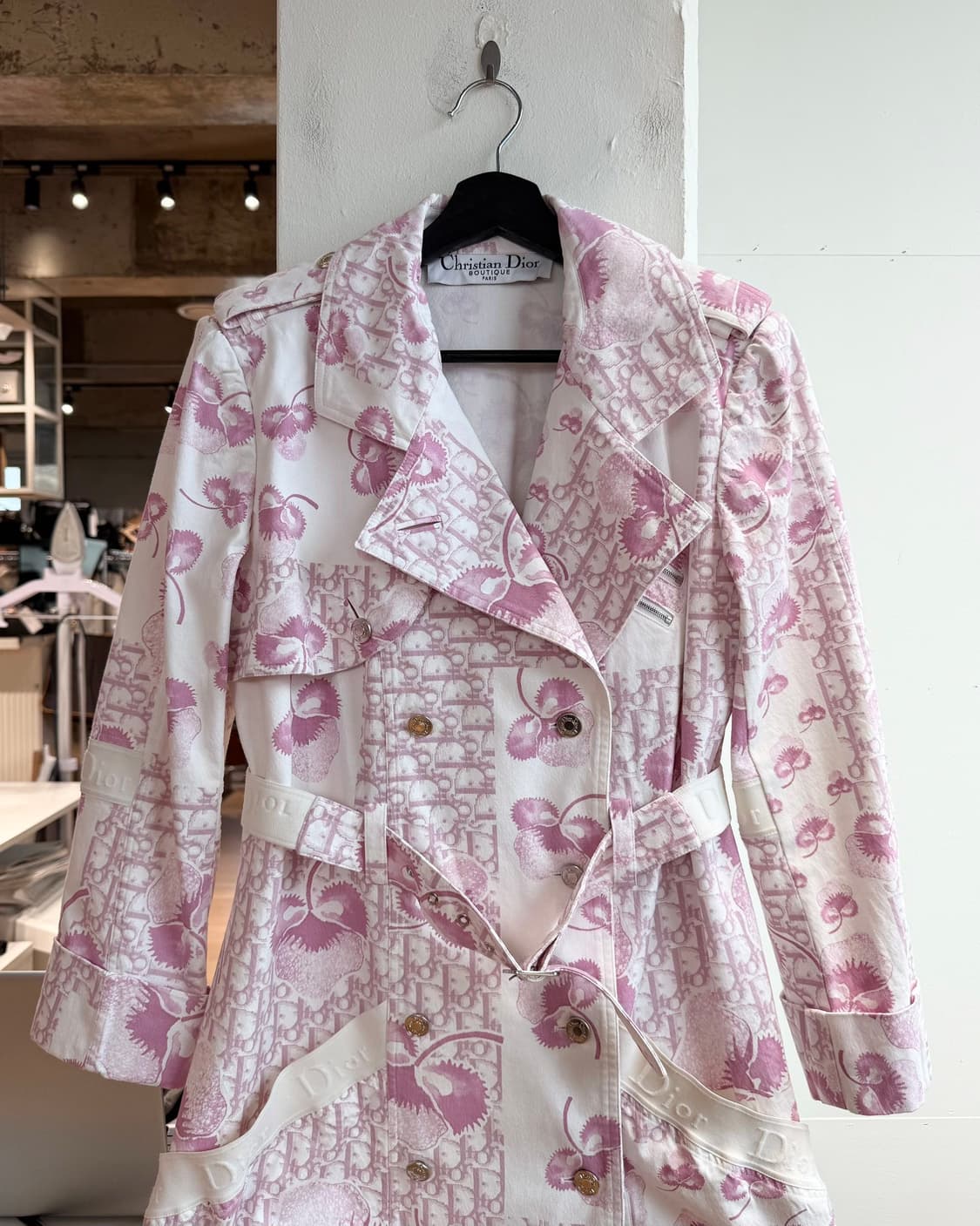 크리스찬 디올 부티크 핑크 05s 오블리크 트렌치 코트  상품이미지3