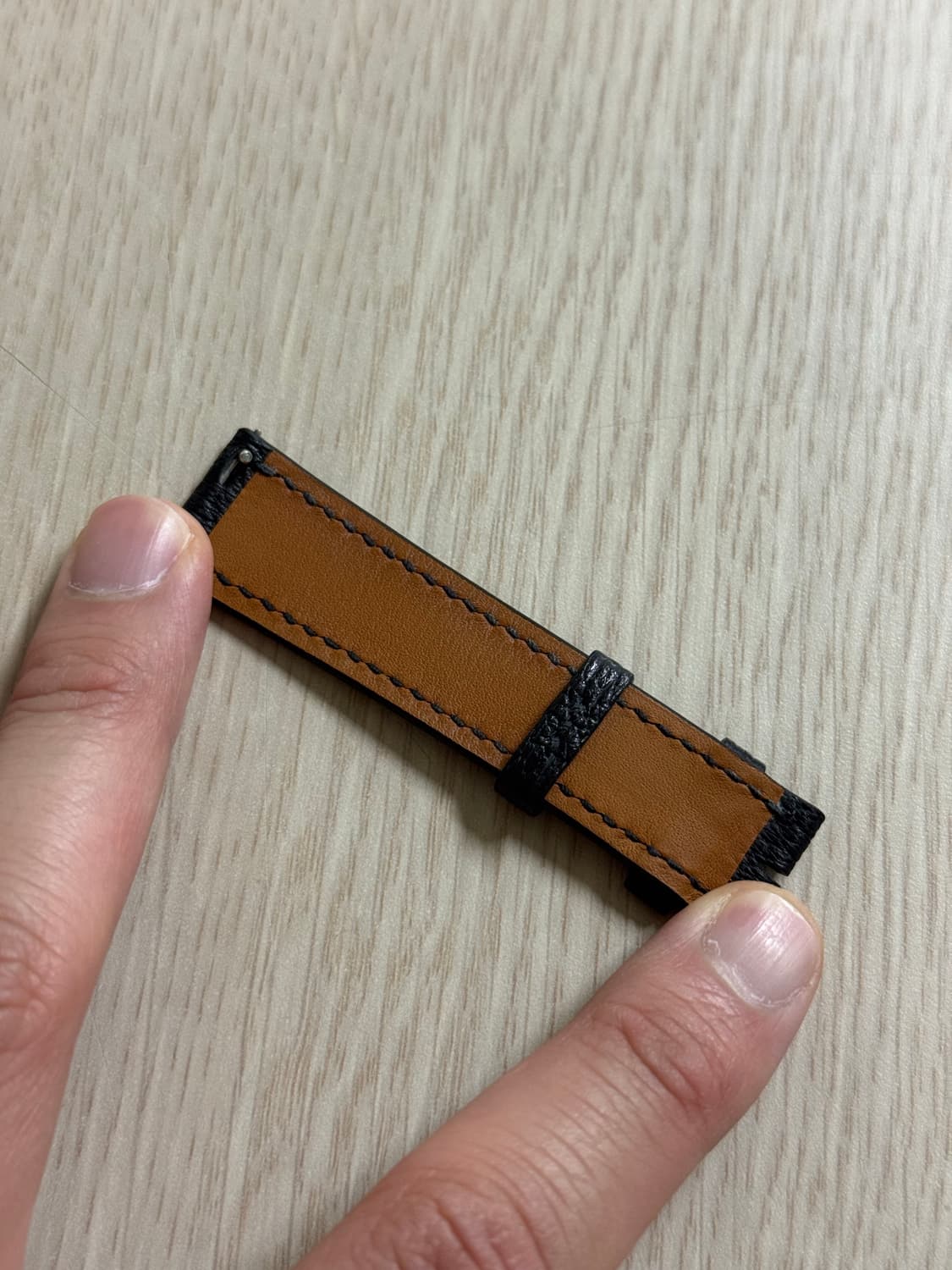 [크레마레인] 시계 스트랩 염소가죽(크리스페 블랙) 18mm 상품이미지6