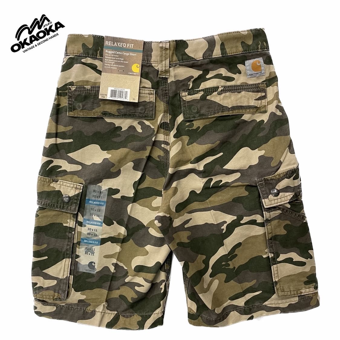 칼하트 러기드 카모 카고 쇼츠 데드스탁 상품이미지1