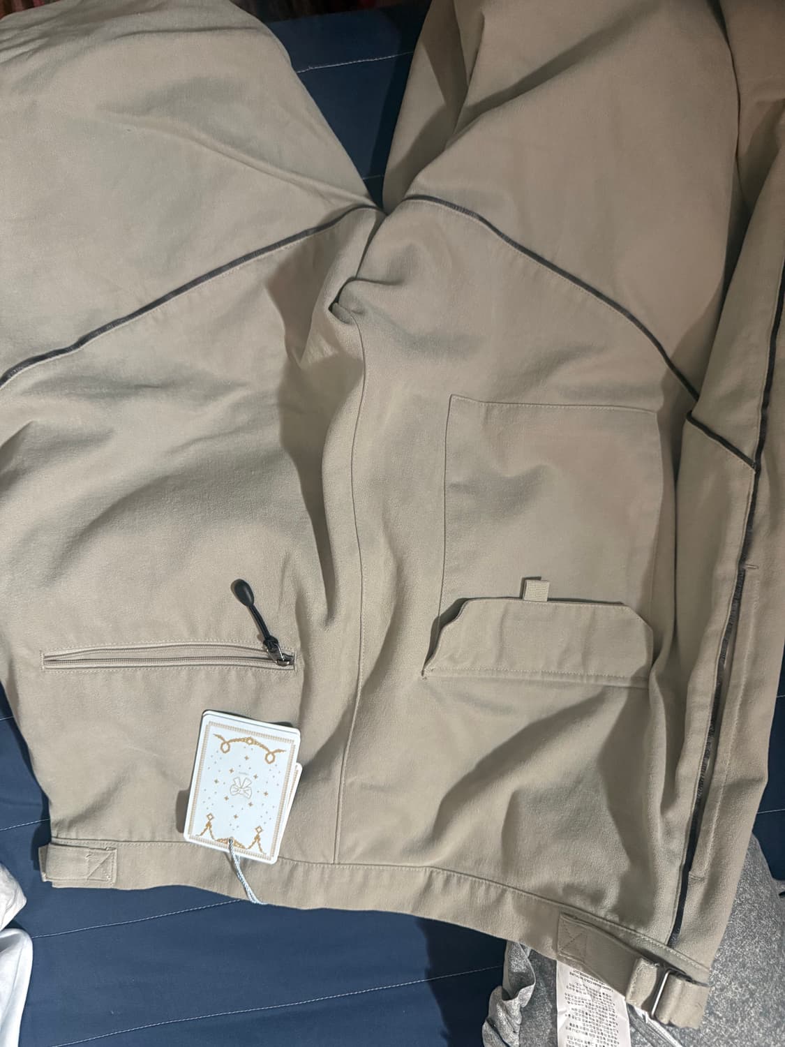 COYSEIO Soft Strap Line Pants Beige 상품이미지4