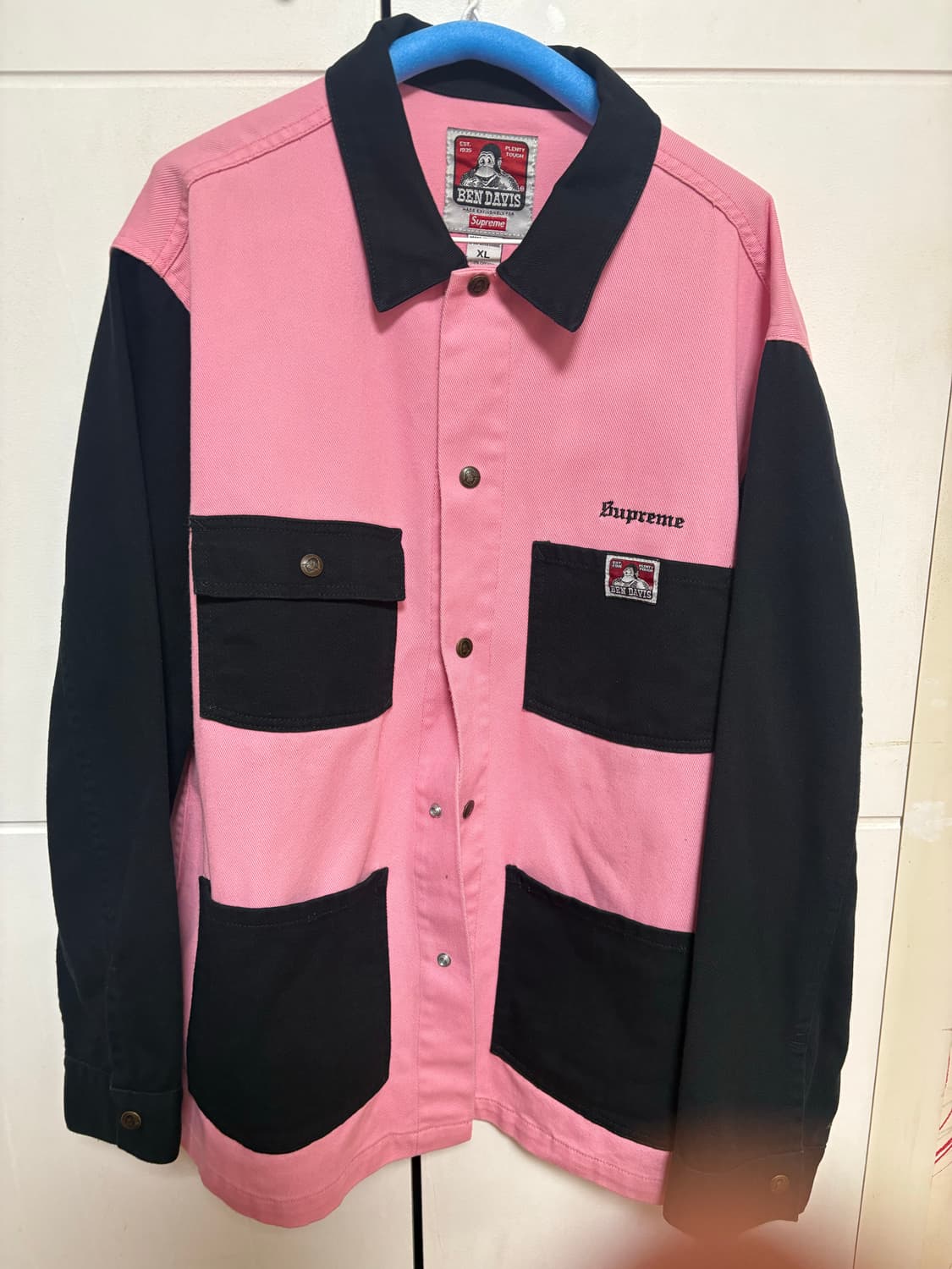 슈프림 밴데이비스 초어코트 자켓 핑크 XL 상품이미지1