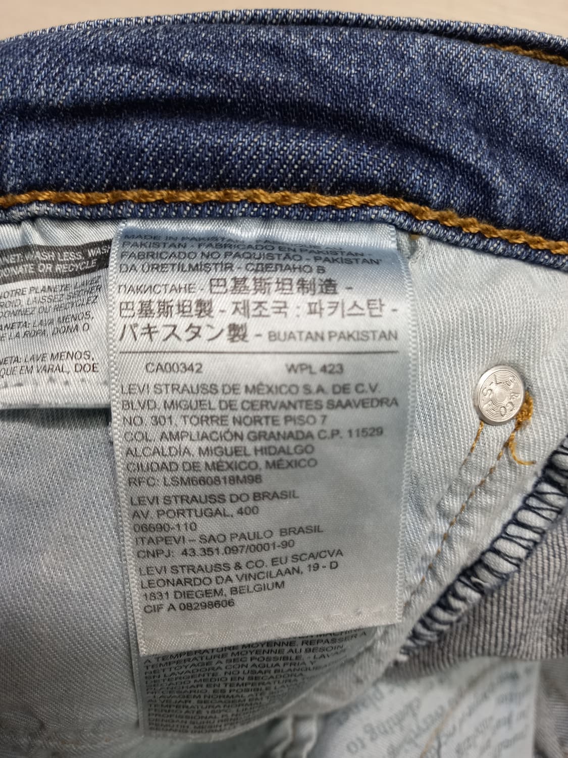 34 리바이스511 워싱 스판 슬림일자진 34-548 상품이미지8