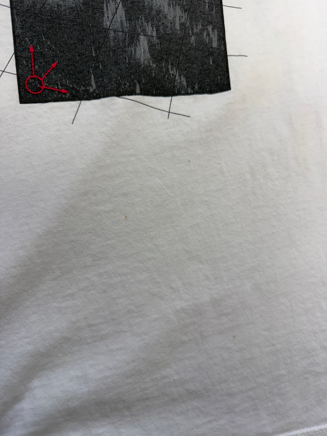 정품) 스톤아일랜드 화이트 프린팅 반팔티 S 상품이미지6