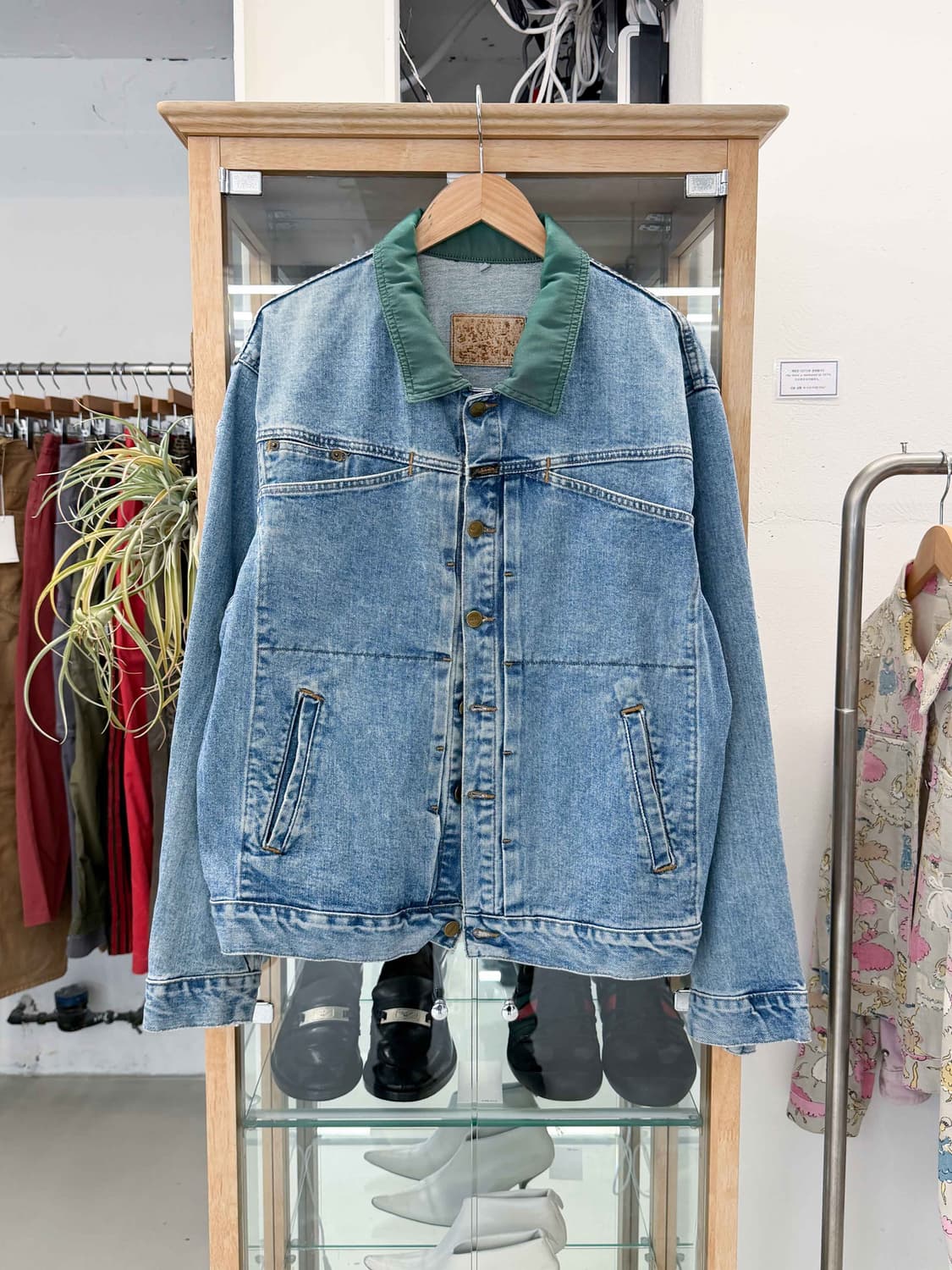 90s nylon collar trucker jacket  상품이미지1