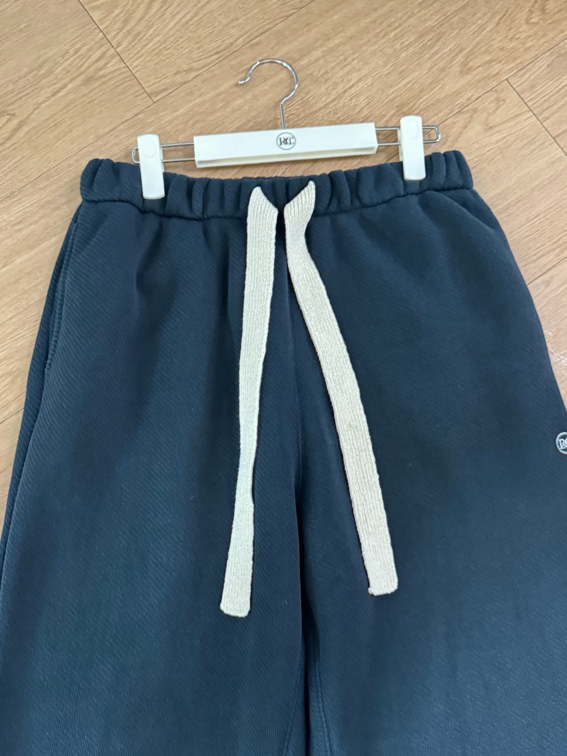 (L) 렉토 23SS 로고 자수 코튼 저지 스웻팬츠(잉크)  상품이미지4