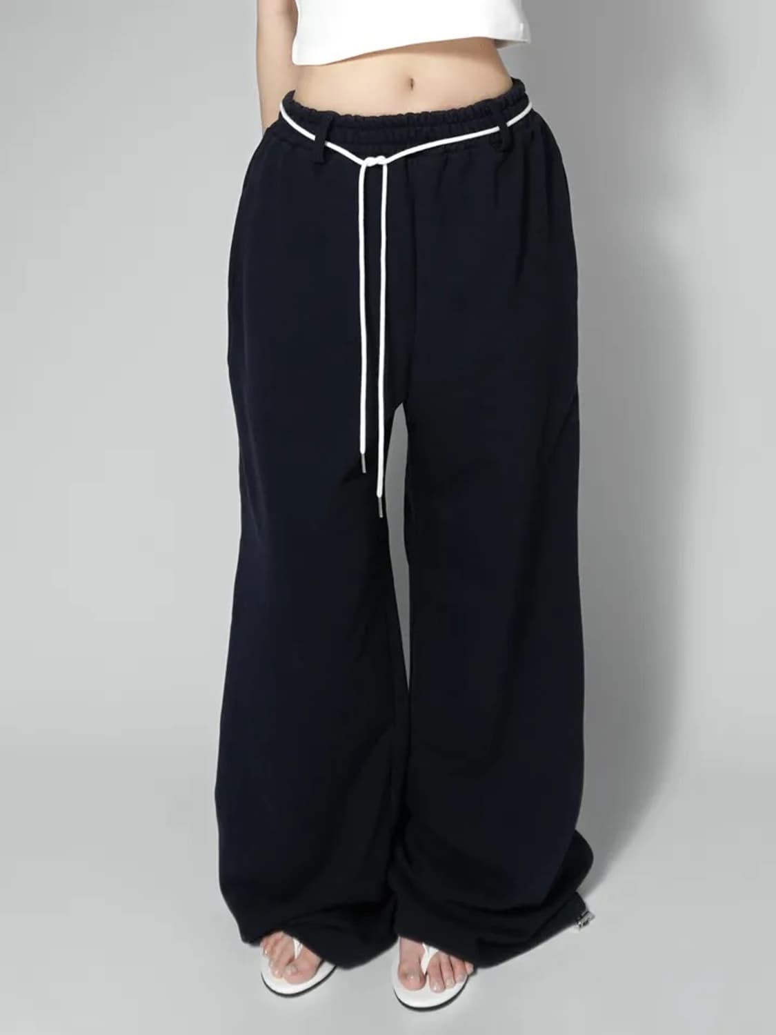 폴링업 스트링 와이드팬츠 새상품 상품이미지3