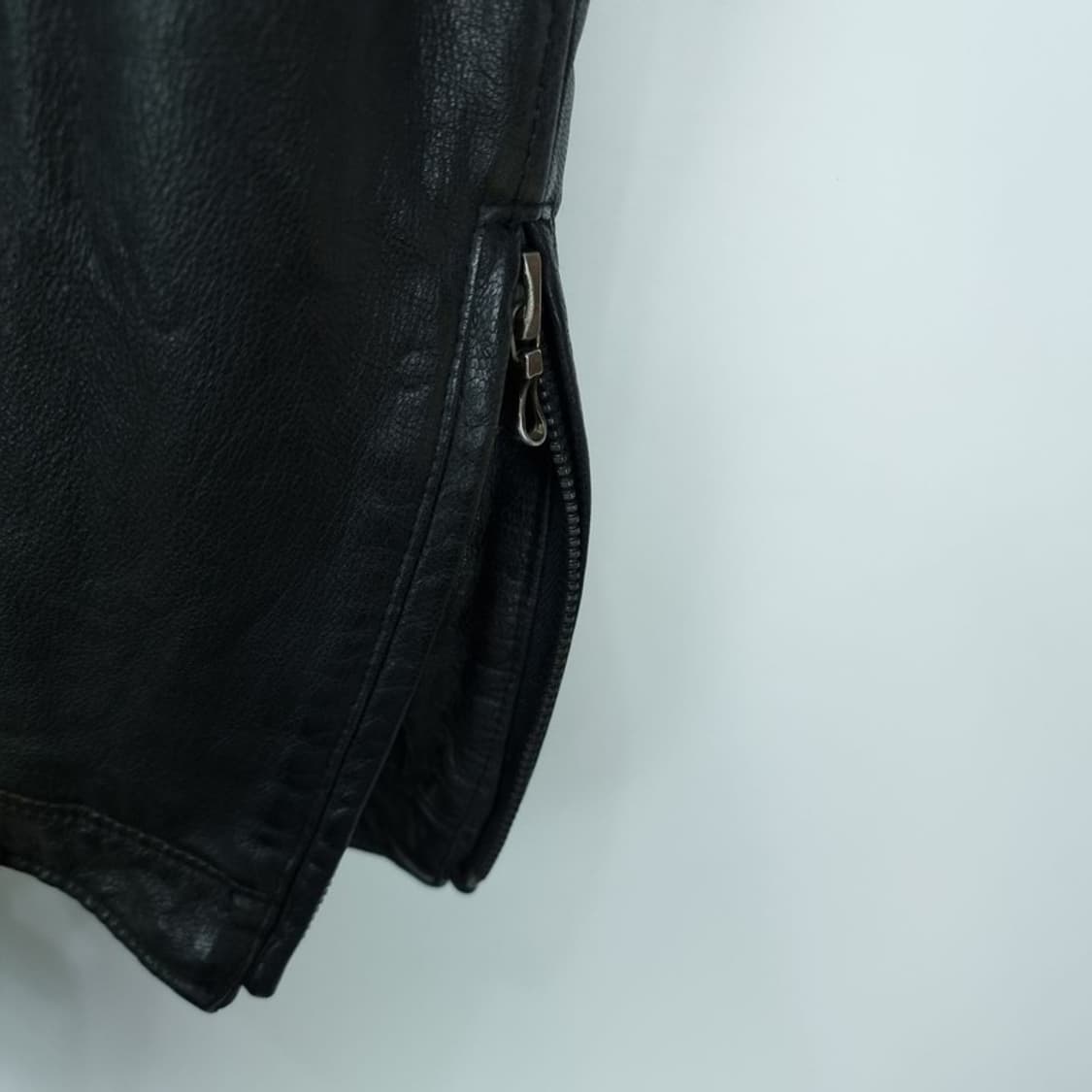 [셸락] 재팬 리얼 고트 스킨 슬림핏 고딕 가죽 자켓 블랙 M17844 상품이미지7