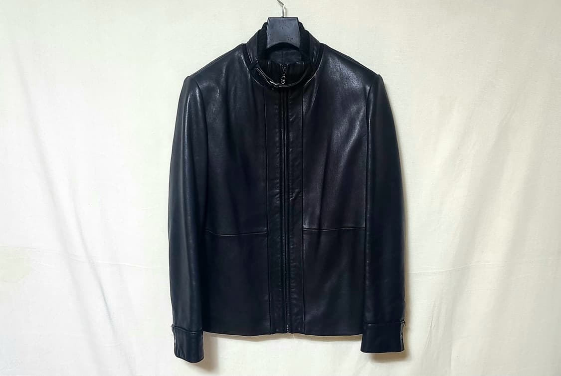 빈티지 스탠드 카라 양가죽 라이더 자켓 L 상품이미지2