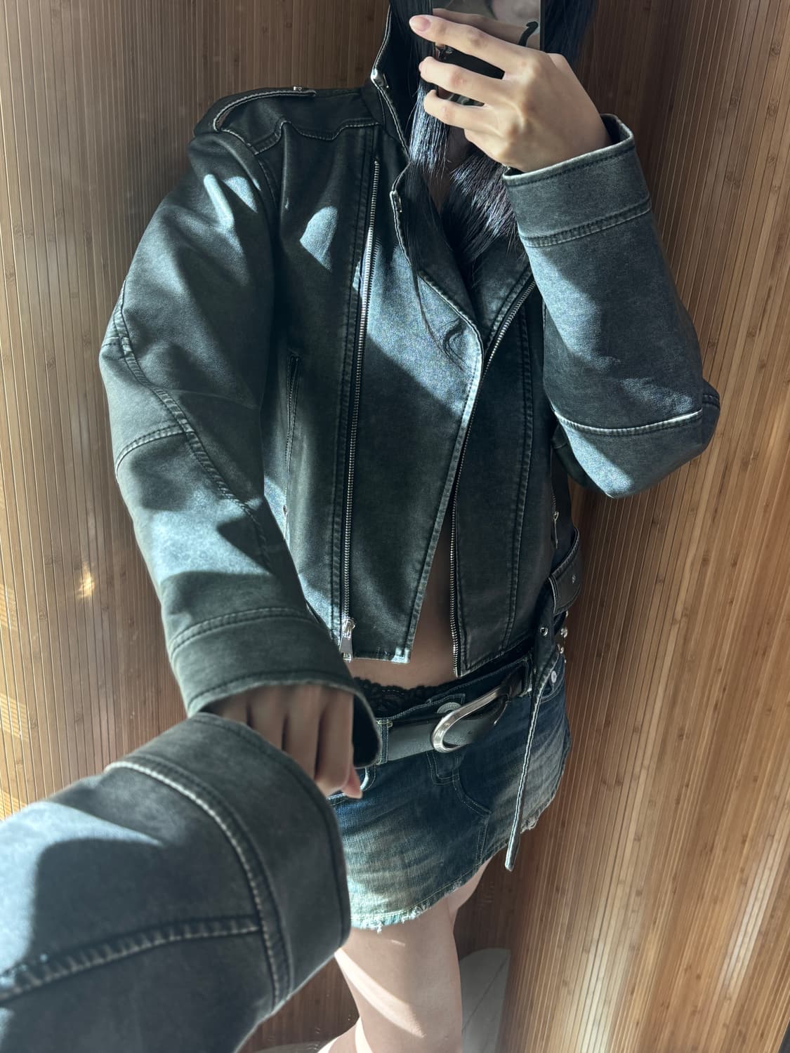 샵사이다 여성 레더 자켓 상품이미지9