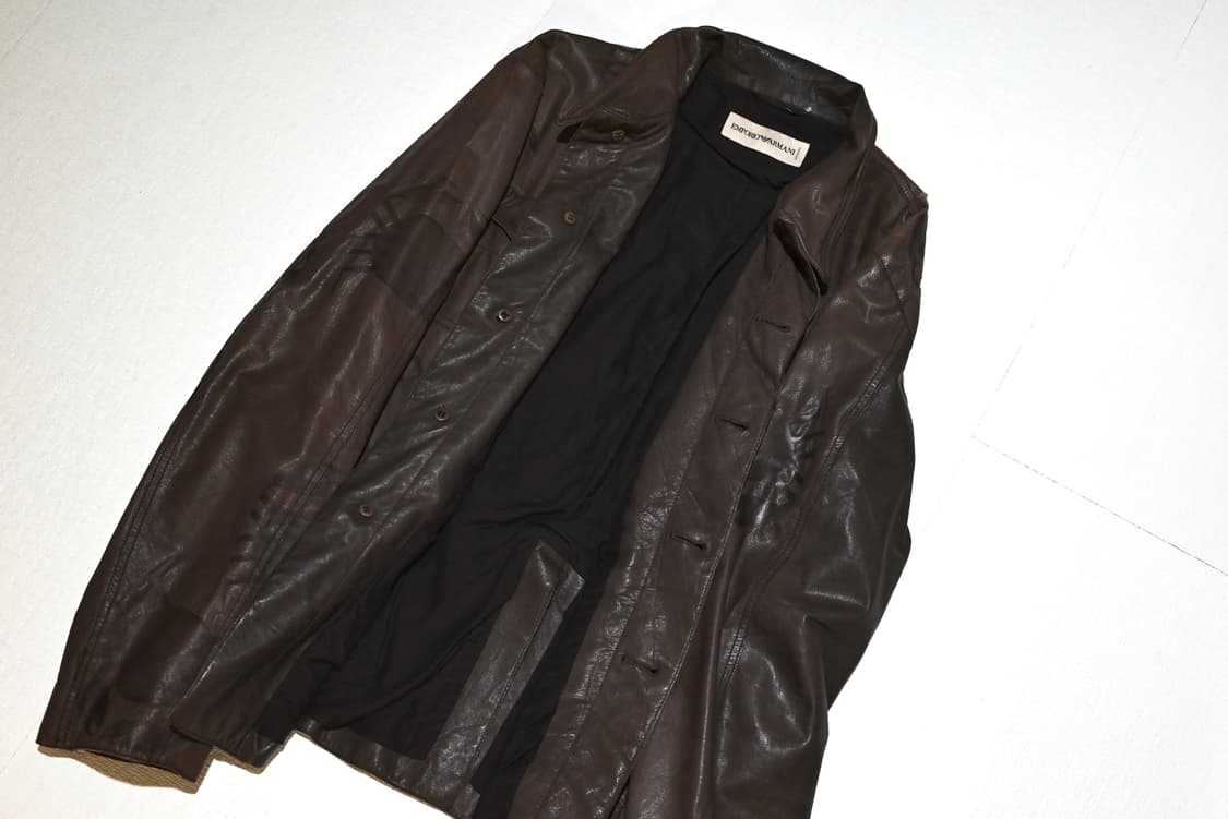 Emporio Armani 00s leather crab jacket 상품이미지3