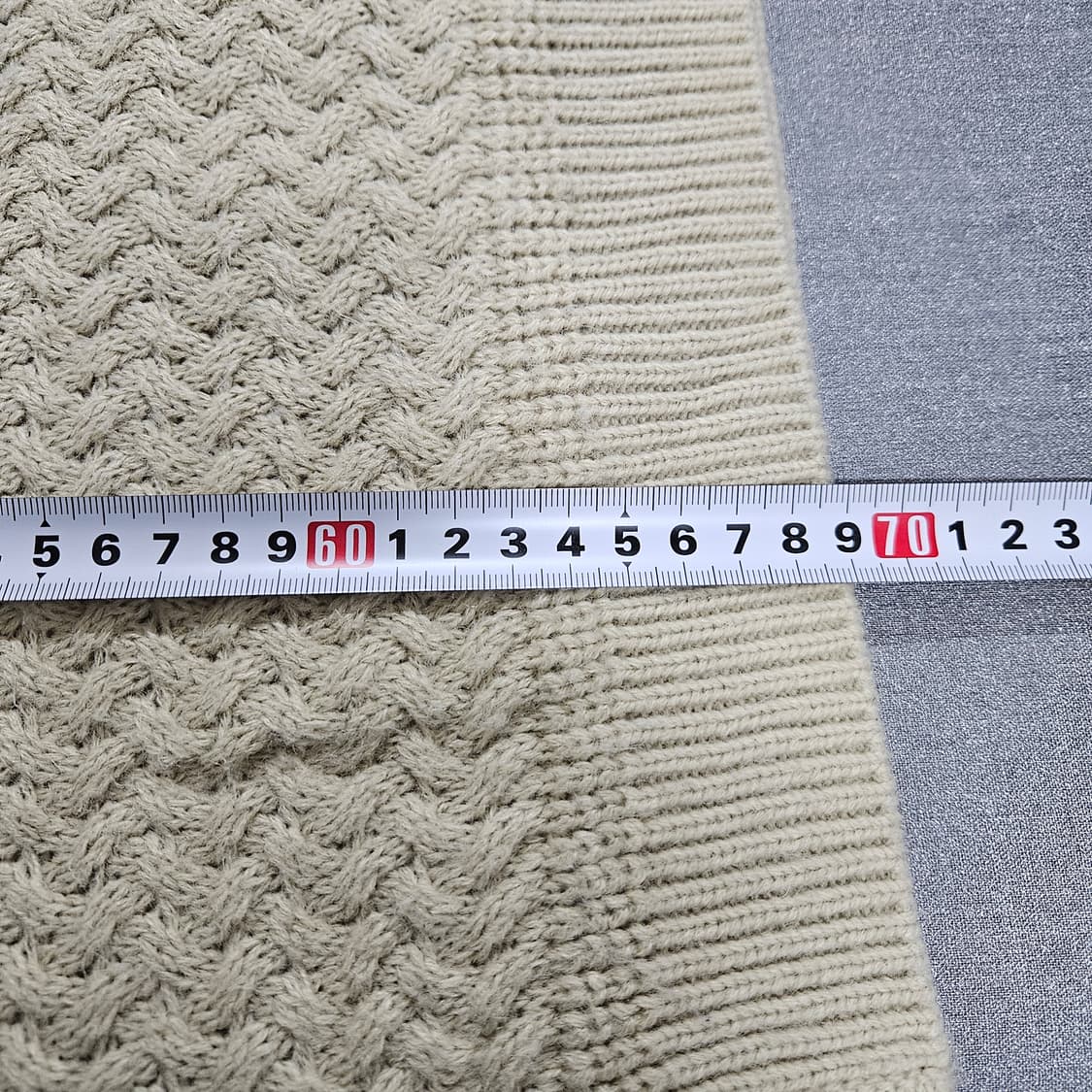 JPN 일본빈티지 아이보리 네이비 스트라이프 니트 L 상품이미지8