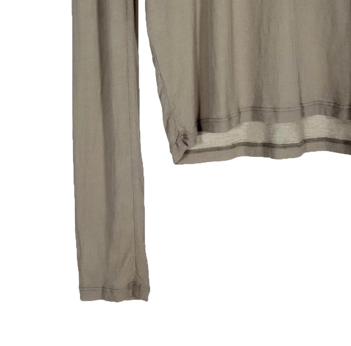 [S] 미우미우 여성 로고 패치 저지 긴팔 롱슬리브 티셔츠 퍼미스 스톤 상품이미지6