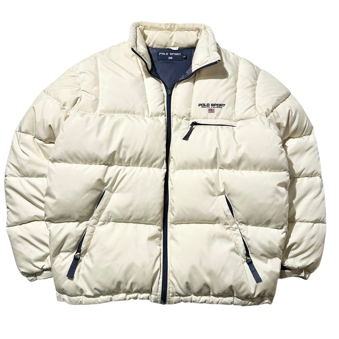 폴로 스포츠 랄프로렌 성조기 로고 다운 푸퍼 패딩 아이보리 상품이미지1